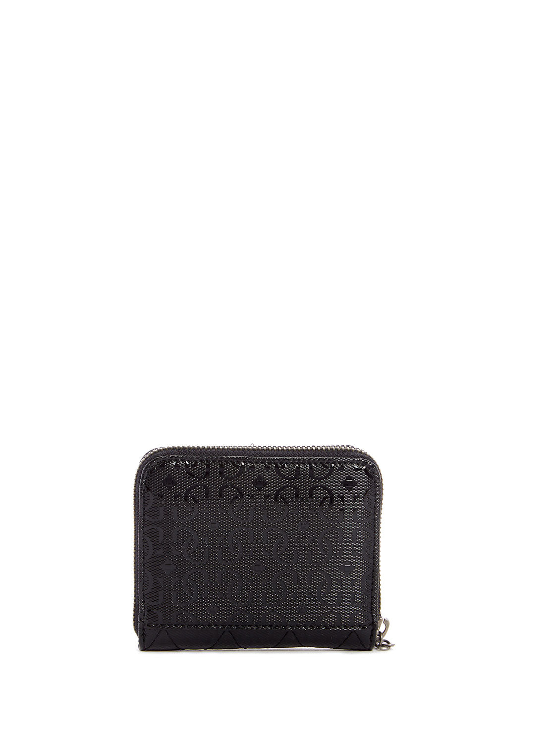 GUESS Womens Black Patent Noelle Small Wallet GN787937 Back View