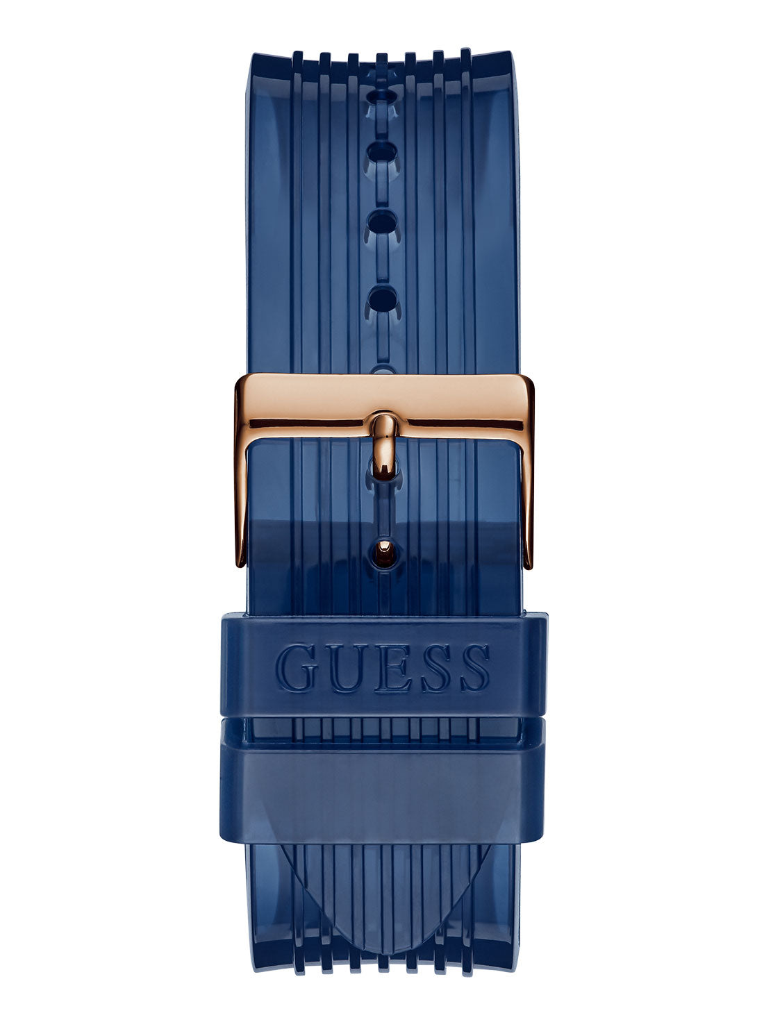 GUESS Mens Blue And Rose Gold Poseidon Watch GW0425G3 Back View