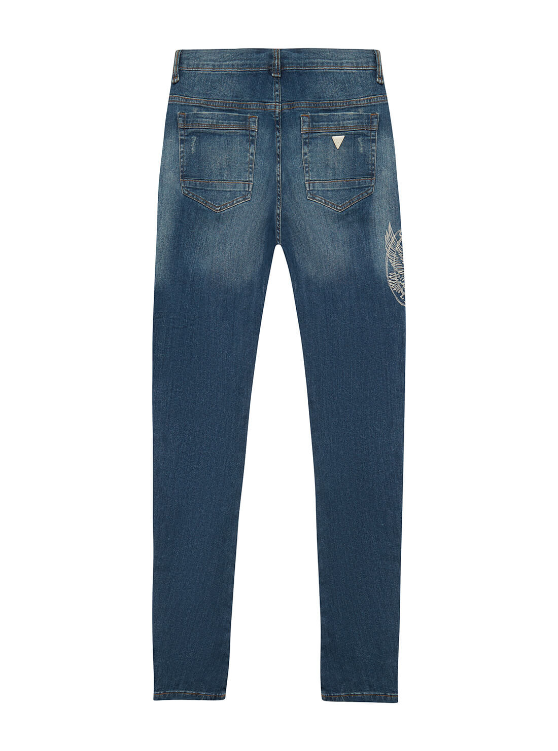 GUESS Big Boy Mid-Rise Fashion Denim Jeans In Dark Wash (7-16) L1YA09D4G80 Back View