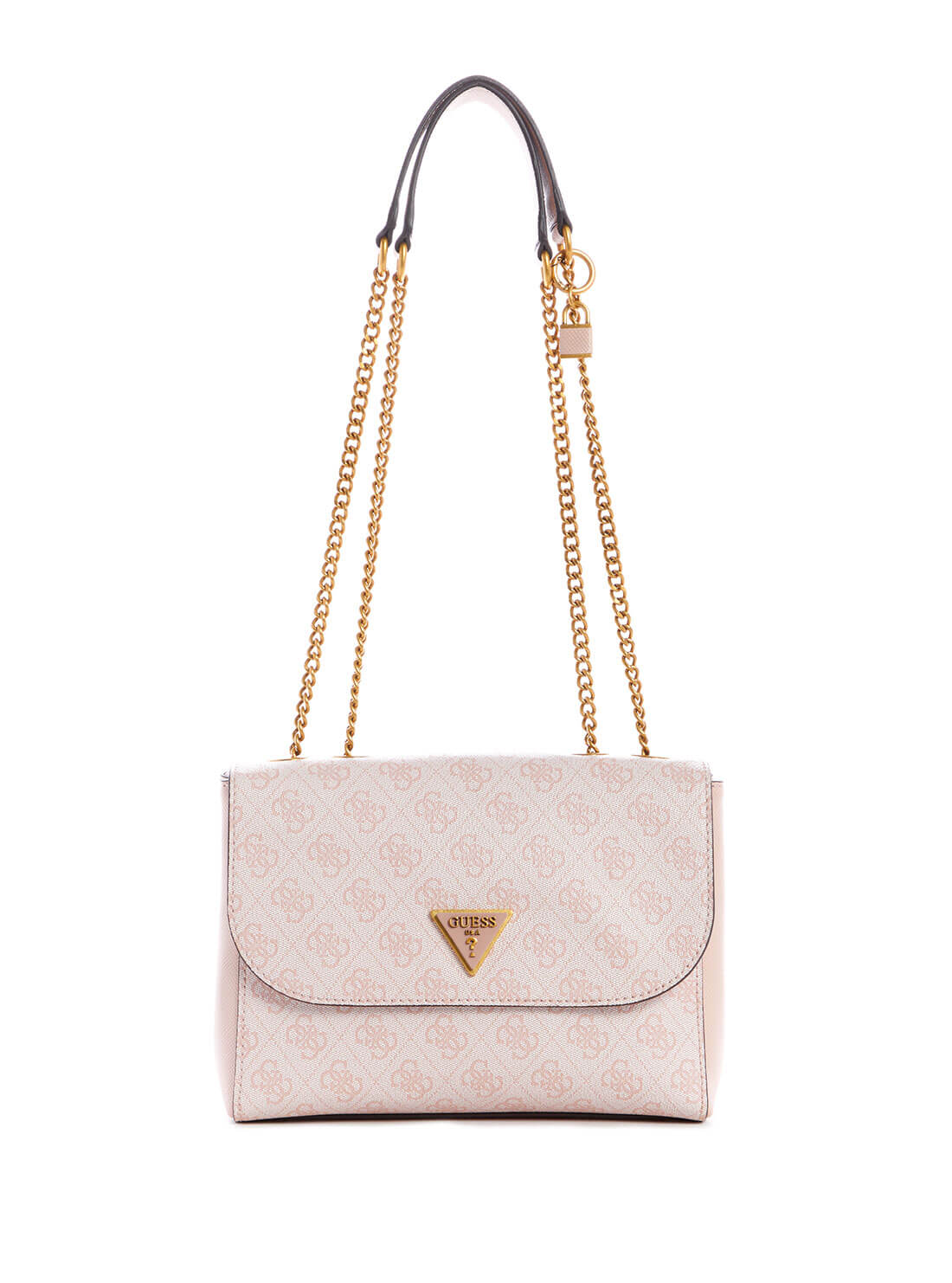 GUESS Women's Blush Pink Cordelia Logo Convertible Crossbody Bag BB837721 Front View