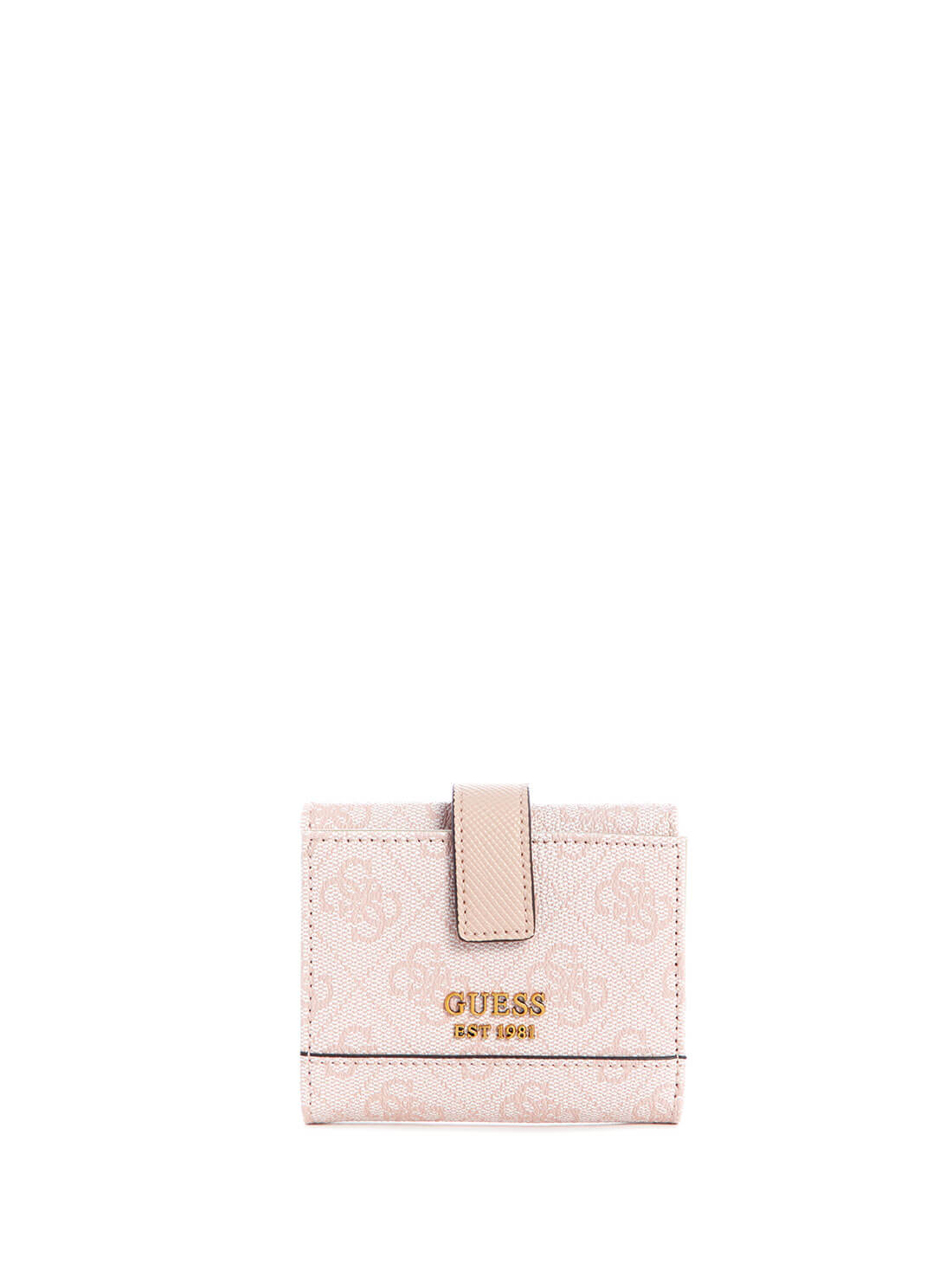 GUESS Women's Pink Cordelia Logo Petite Trifold Wallet BB837738 Front View