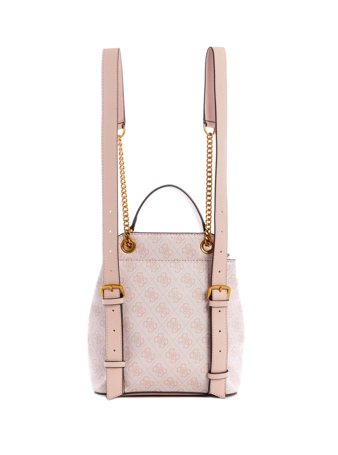GUESS Women's Blush Pink Cordelia Logo Backpack BB837731 Back View