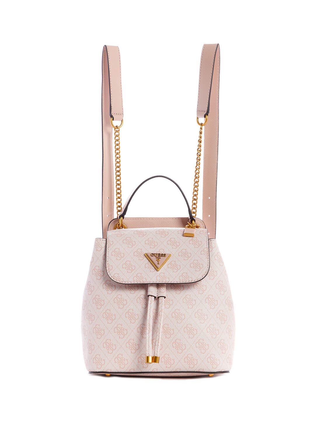 GUESS Women's Blush Pink Cordelia Logo Backpack BB837731 Front View