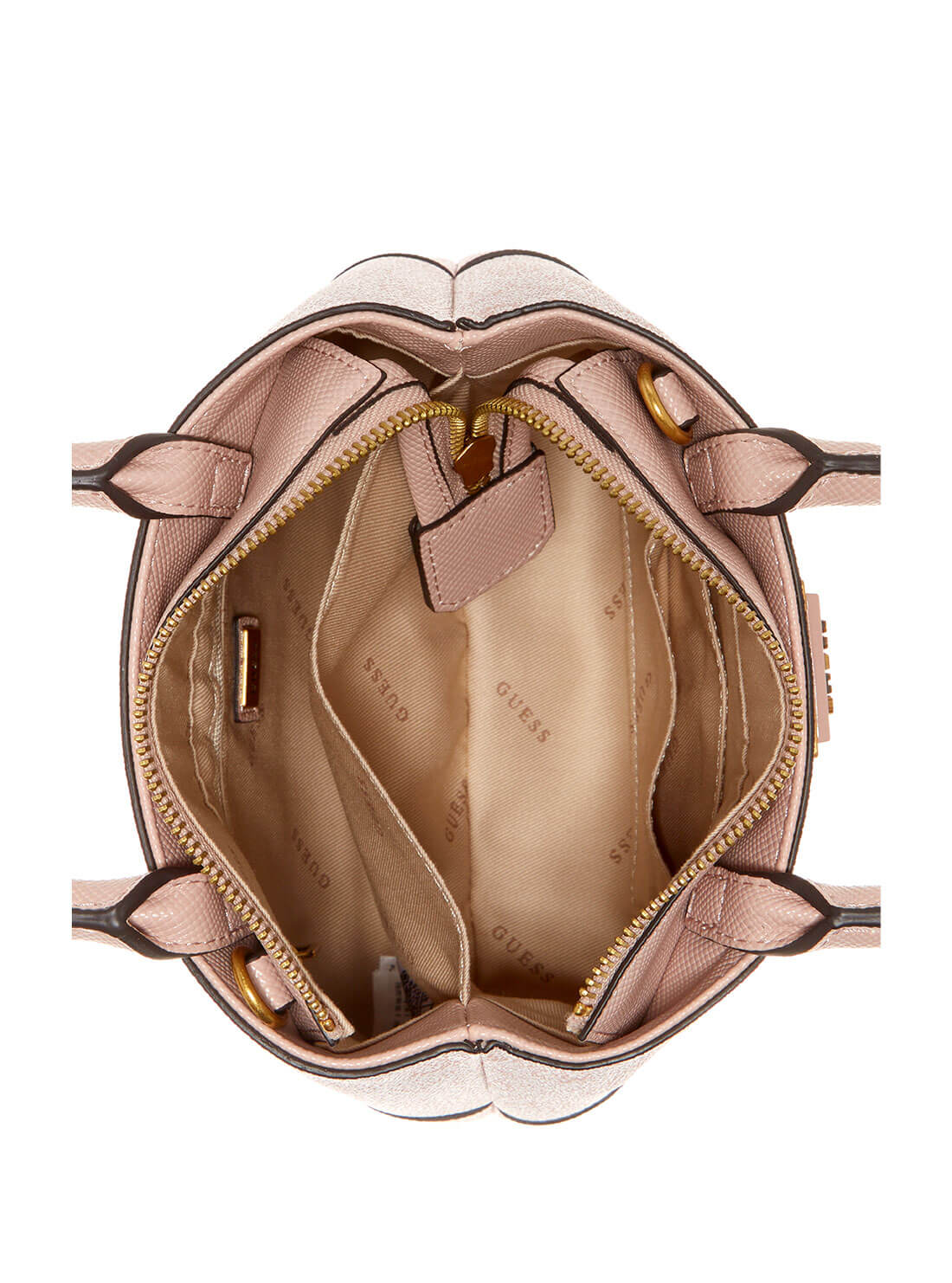 GUESS Women's Pink Cordelia Logo Mini Satchel BB837777 Inside View