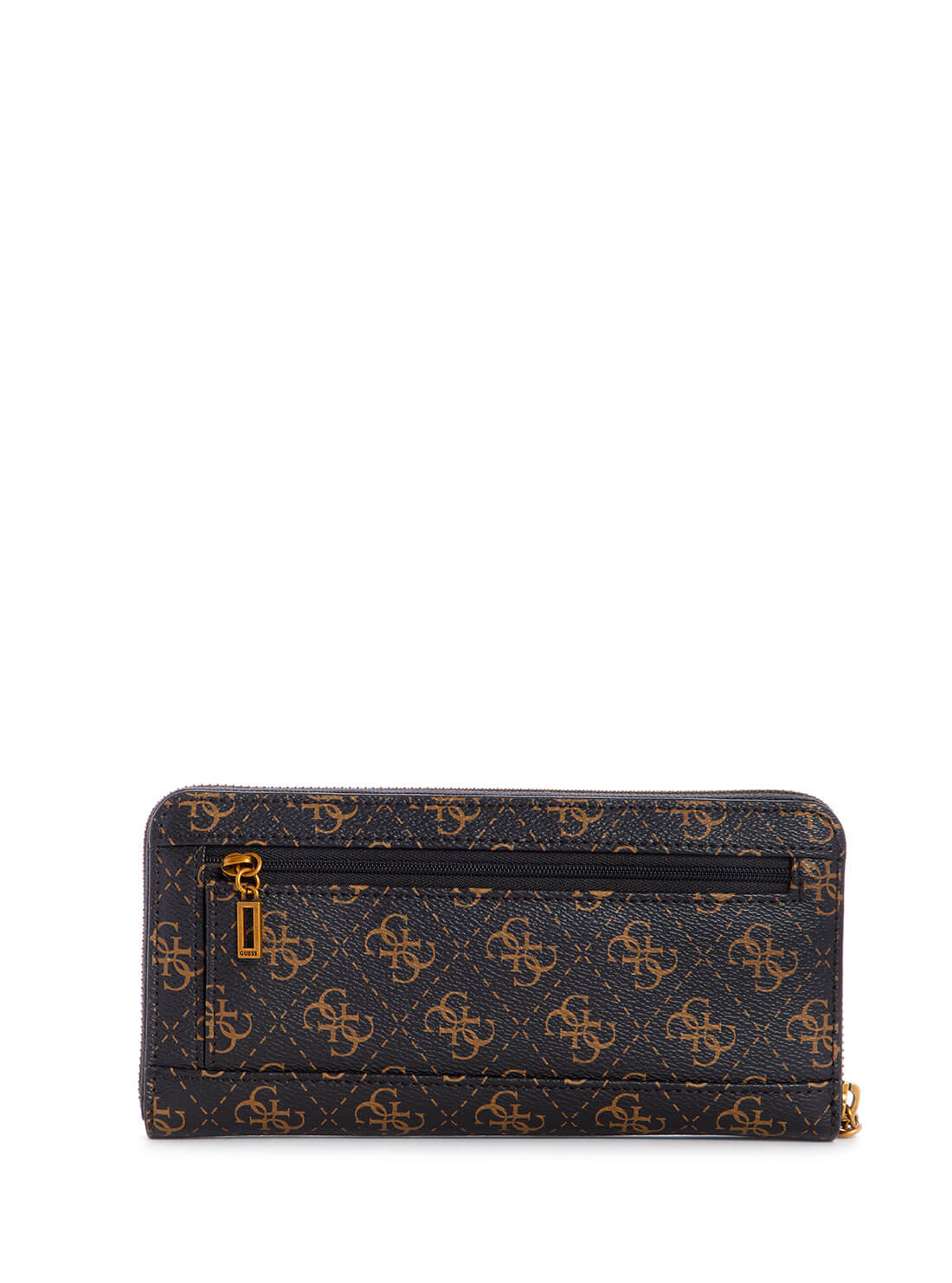 GUESS Womens  Black Brown Cordelia Logo Large Wallet BG837746 Back View