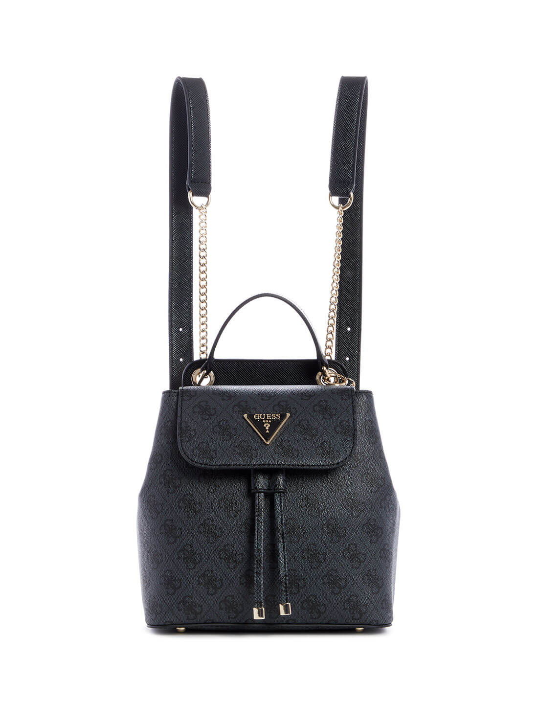 GUESS Women's Black Cordelia Logo Backpack BG837731 Front View