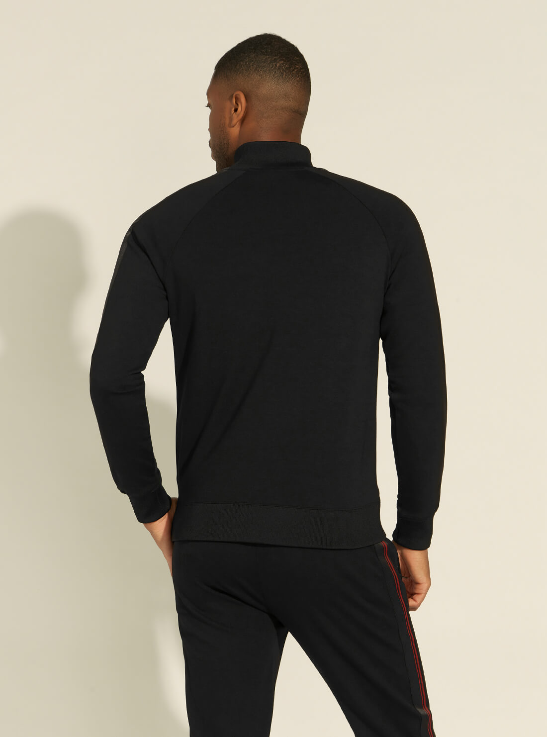 GUESS Mens Black Colorado Active Track Jacket U1GA40RAJW0 Back View