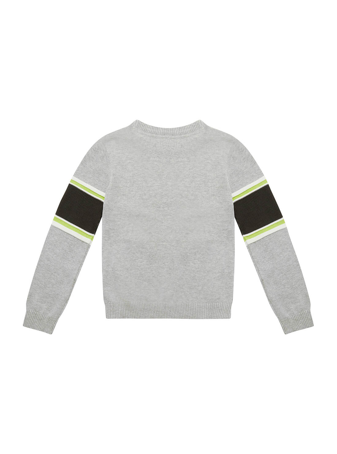 GUESS Little Boys Grey Colour-Block Logo Jumper (2-7) N1YR00Z2S40 Back View