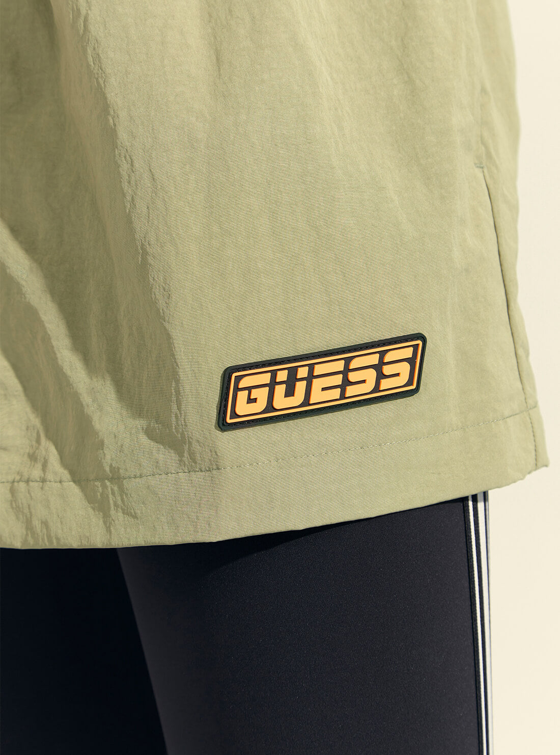 GUESS Womens  Green Colour Block Cara Active Windbreaker Jacket O1BA65WO066 Detail View