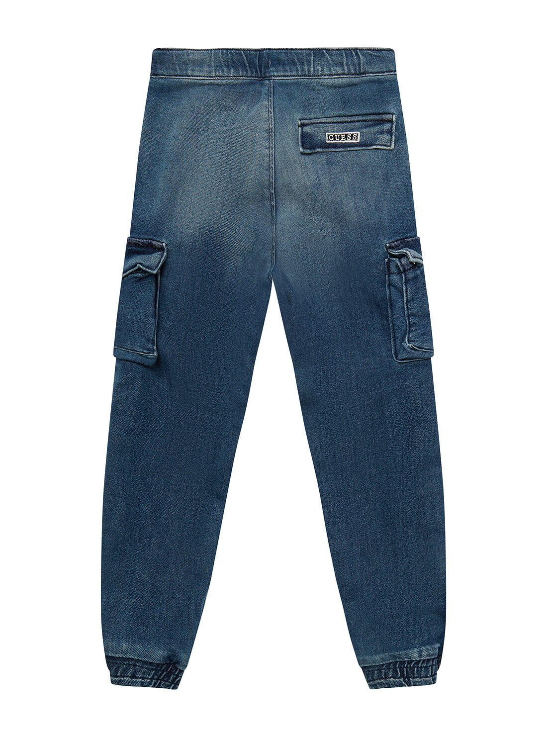 GUESS Little Boys Cargo Denim Jeans In Dark Wash (2-7) N1YA02D46Q0  Back View