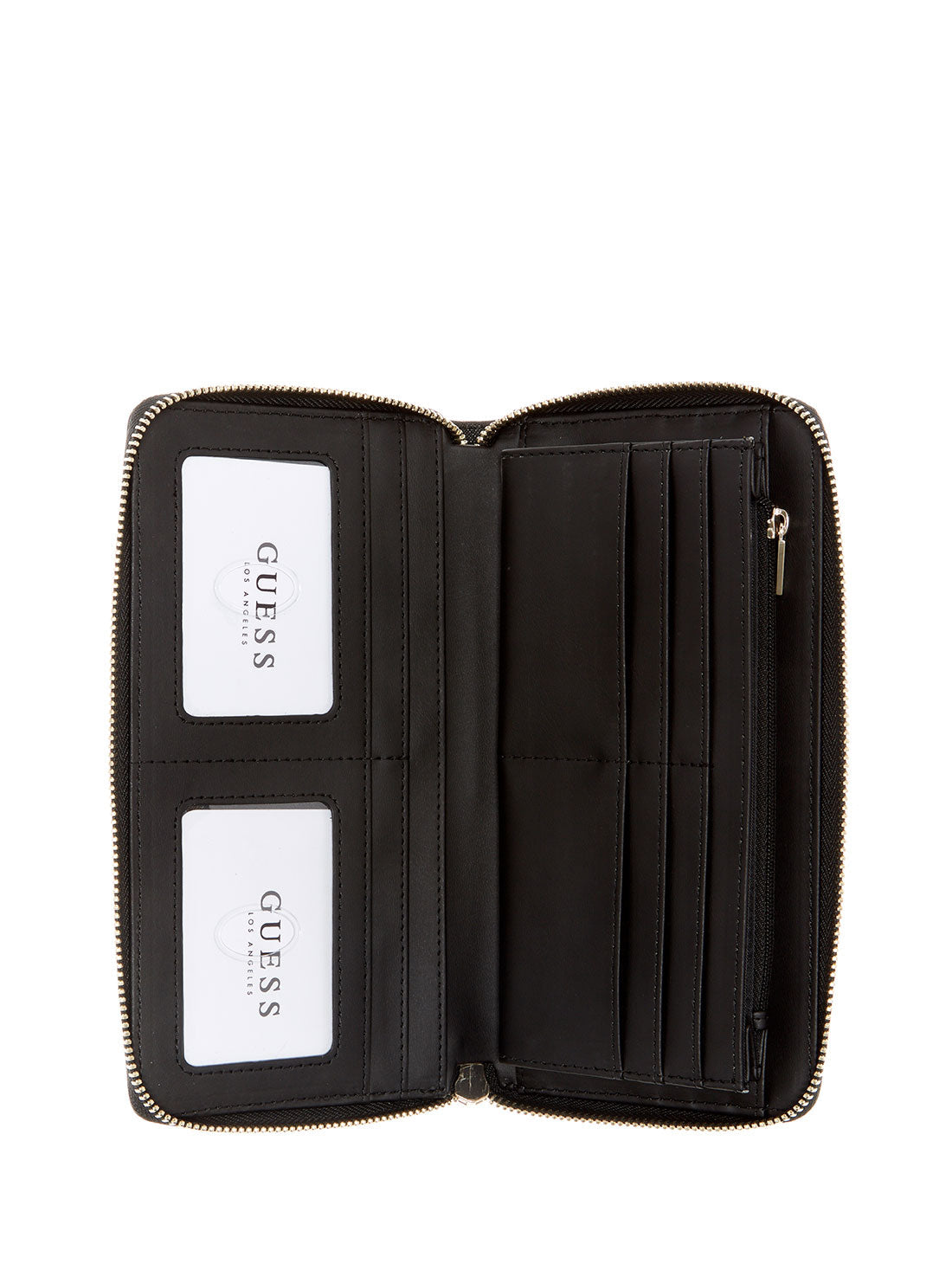 GUESS Womens  Black Destiny Cheque Organiser Wallet VB787863 Inside View