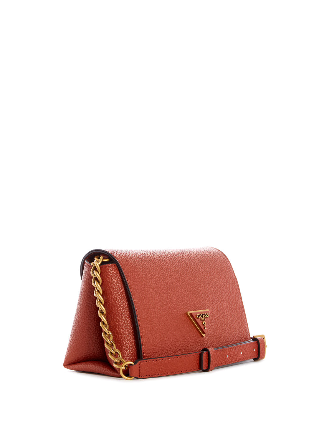 GUESS Womens Whiskey Brown Downtown Chic Mini Crossbody Bag VB838578 Side View