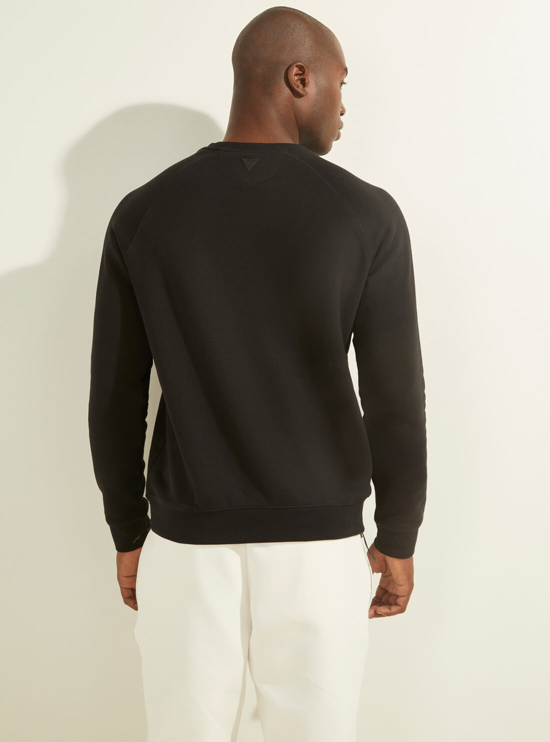 GUESS Mens Eco Black Aldwin Active Jumper Z2RQ19K9V31 Back View