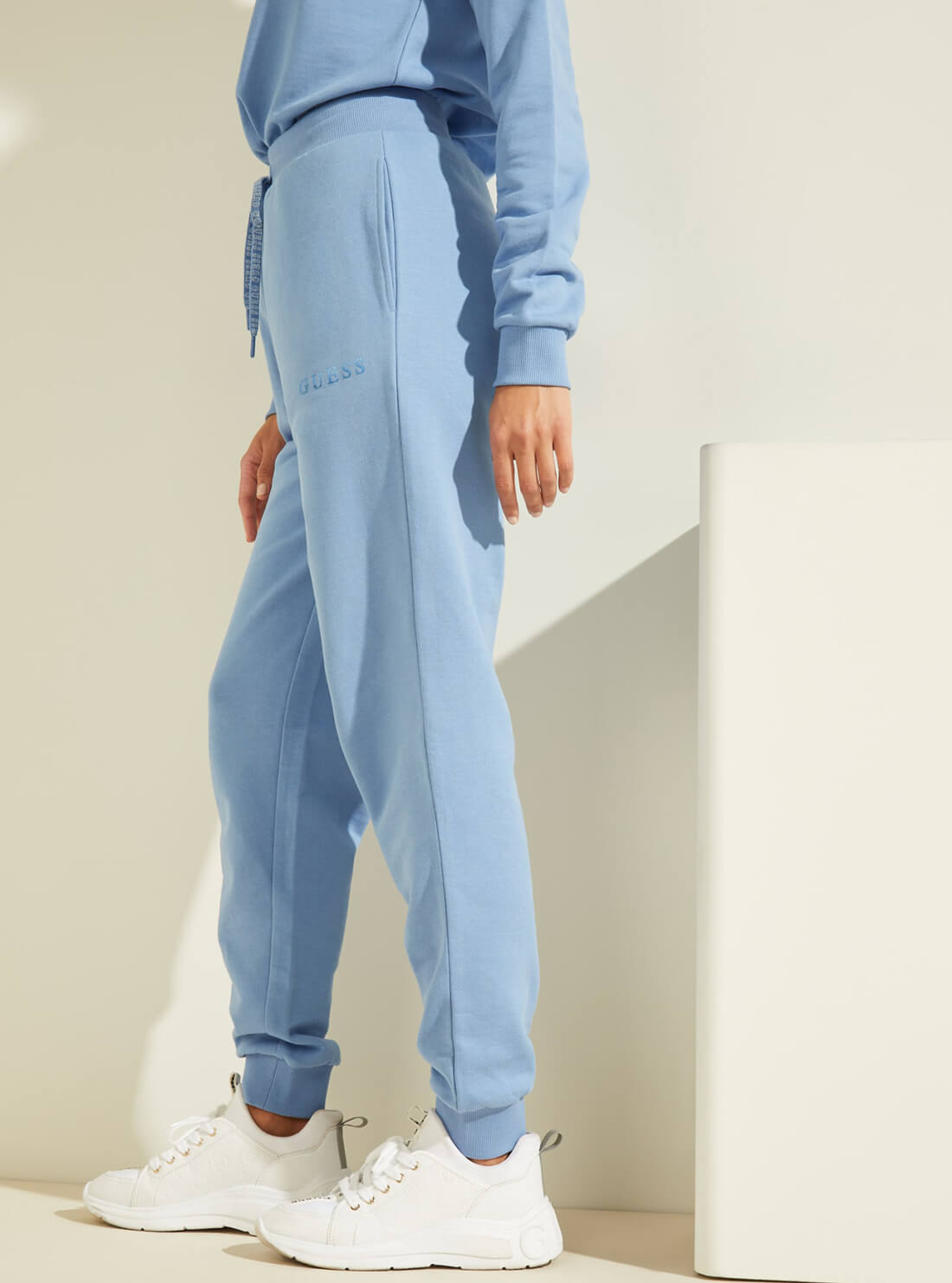 GUESS Womens  Eco Blue Alene Active Jogger Pants O1GA04K68I1 Side View