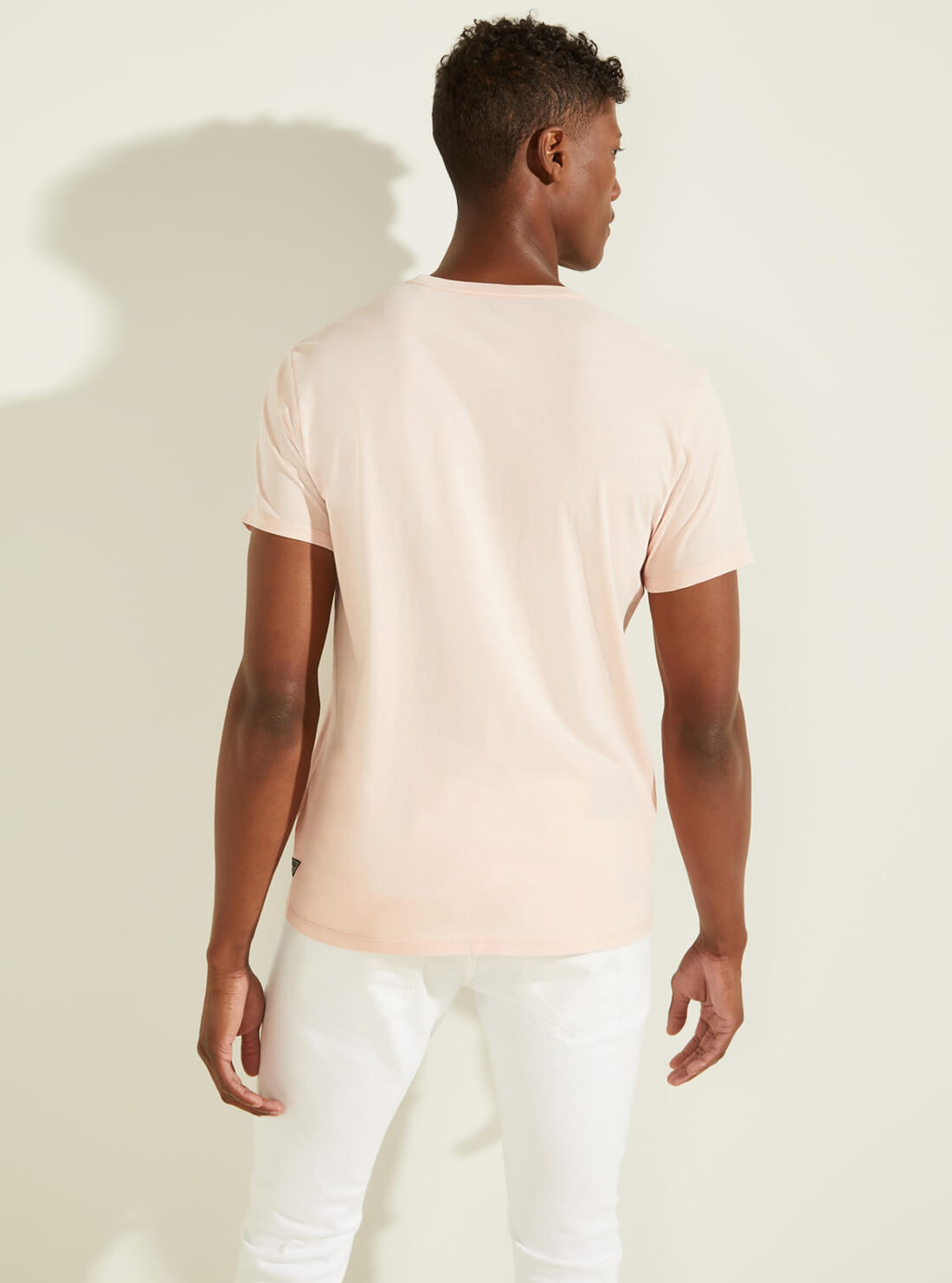  GUESS Mens Eco Pink Graffiti Logo T-Shirt MBYI05R9RMC Back View