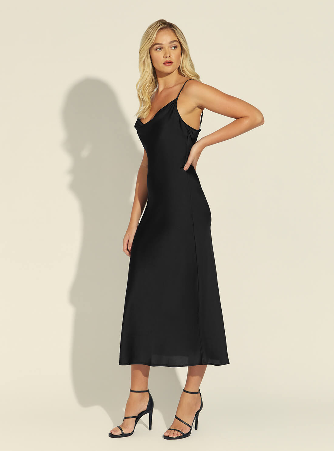 GUESS Womens Eco Black New Akilina Maxi Dress W1YK1CWD8G2 Full Side View