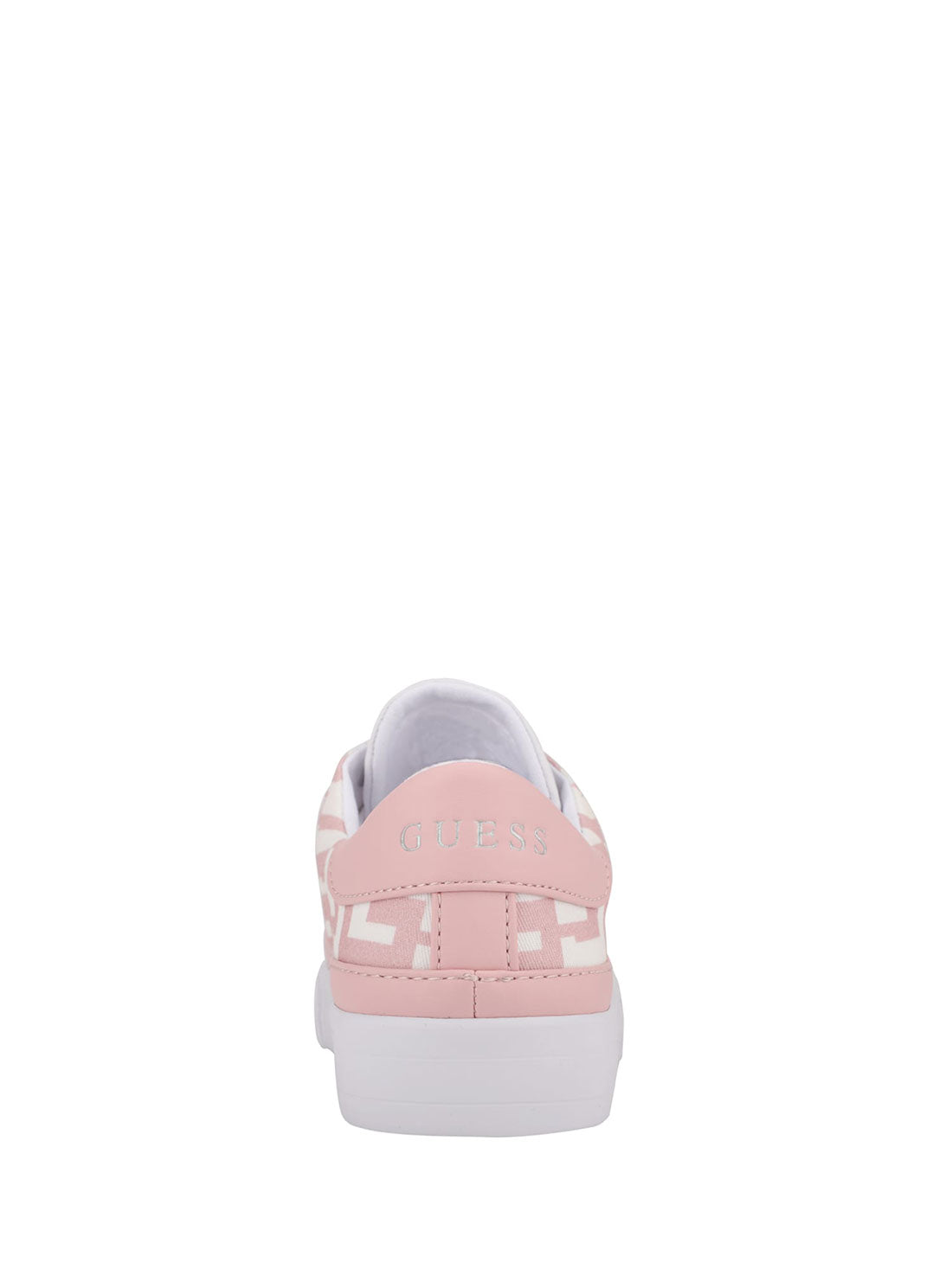 GUESS Womens Pink G-Logo Leenie Low Top Sneakers GWLEENIE Back View