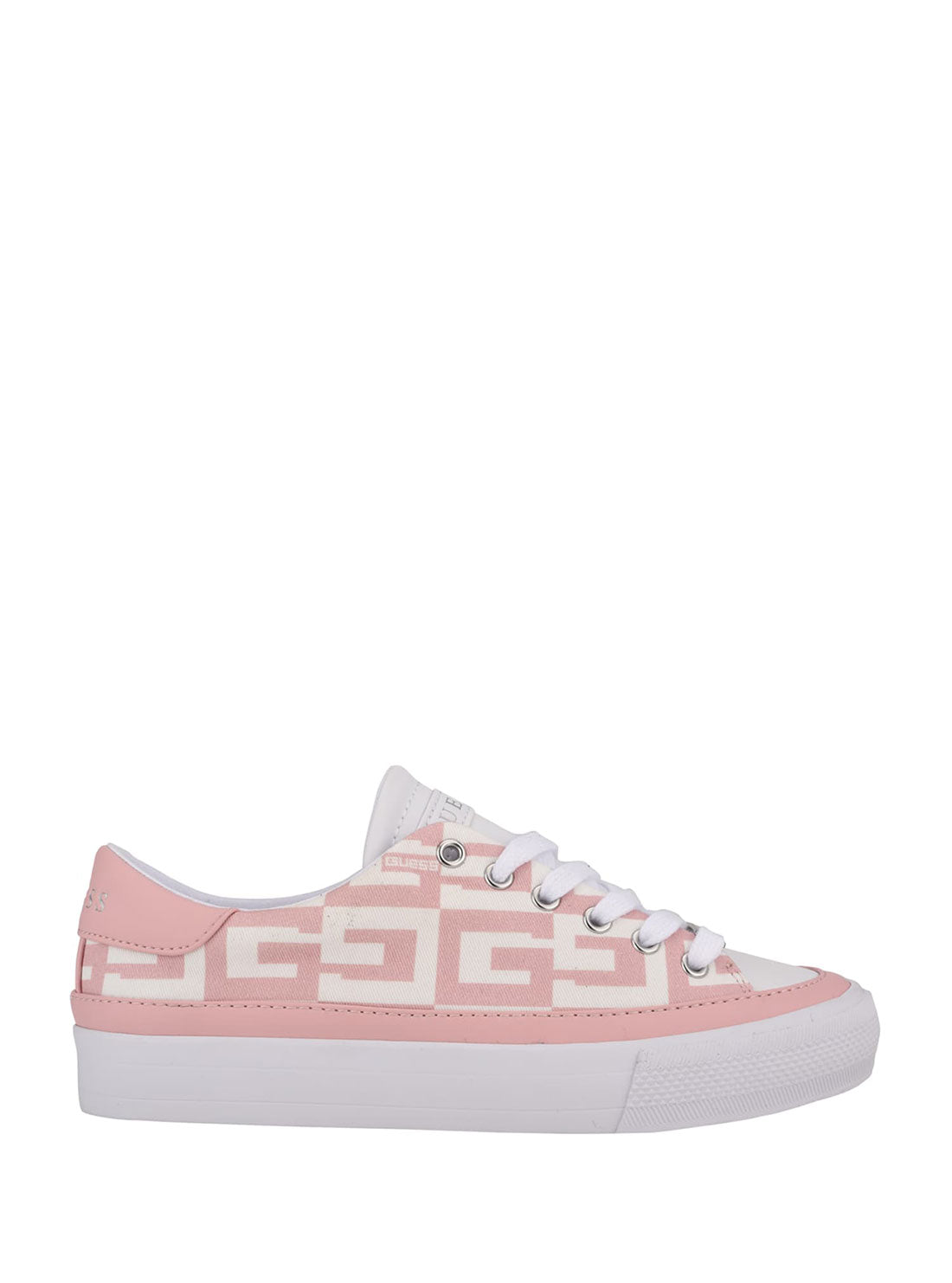GUESS Womens Pink G-Logo Leenie Low Top Sneakers GWLEENIE Side View