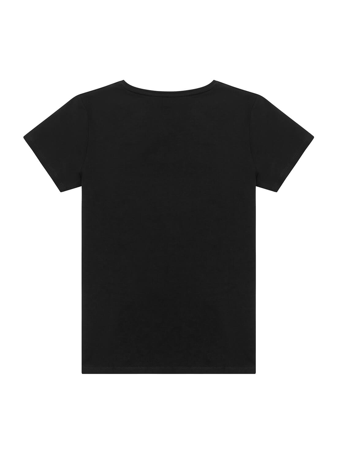 GUESS Big Girls Black Graphic Logo T-Shirt (7-16) J1YI09K6YW1 Back View