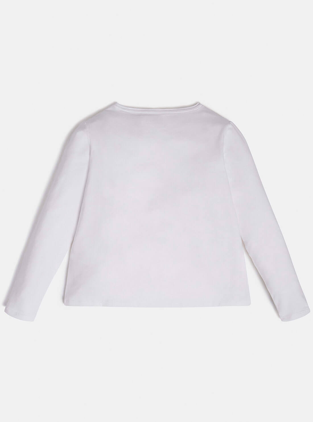 GUESS Big Girls White Graphic Long Sleeve T-Shirt (7-16) J1YI10K6YW1 Back View
