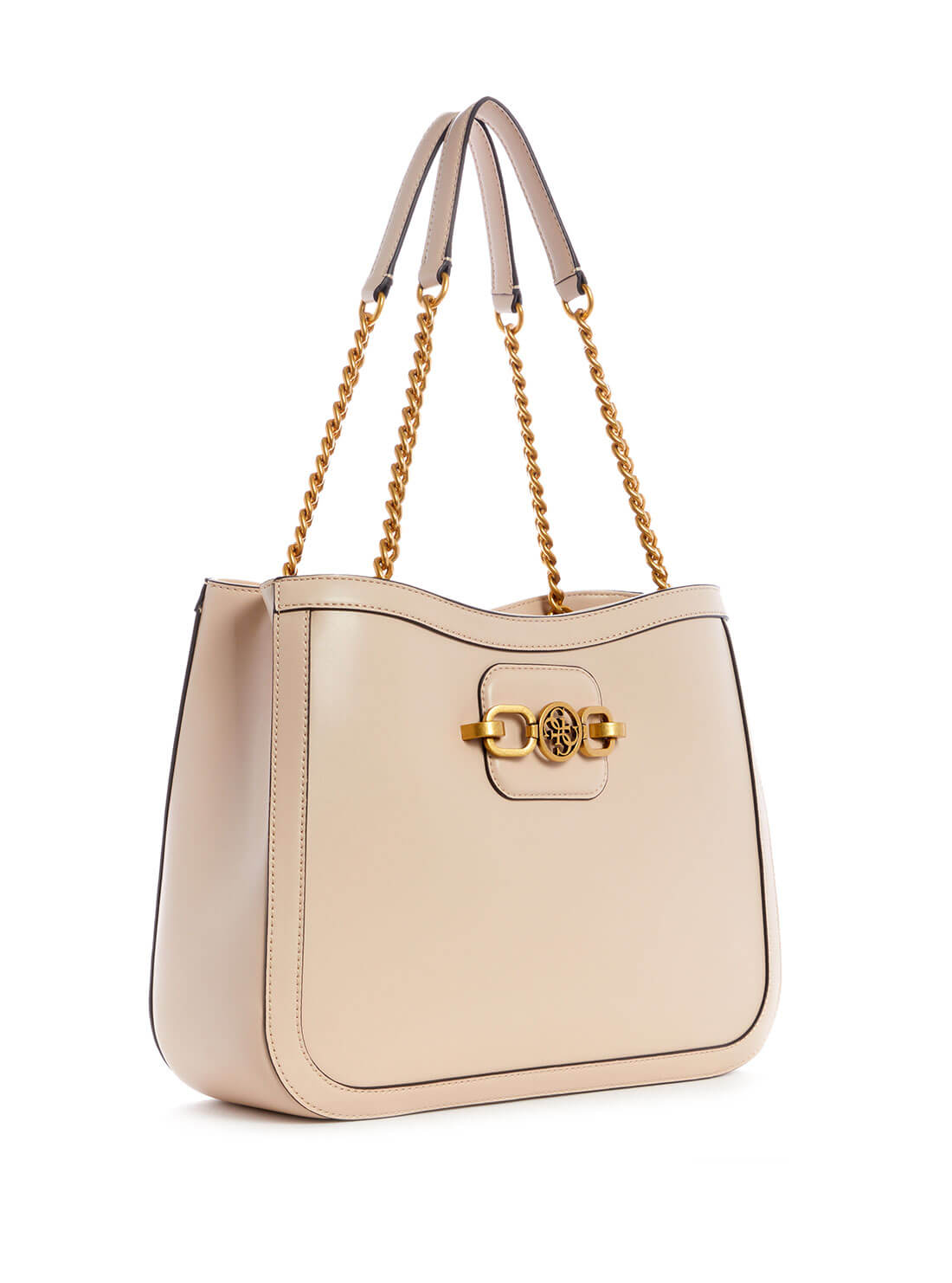 GUESS Womens  Beige Hensely Girlfriend Tote Bag  VB811323 Front Side View