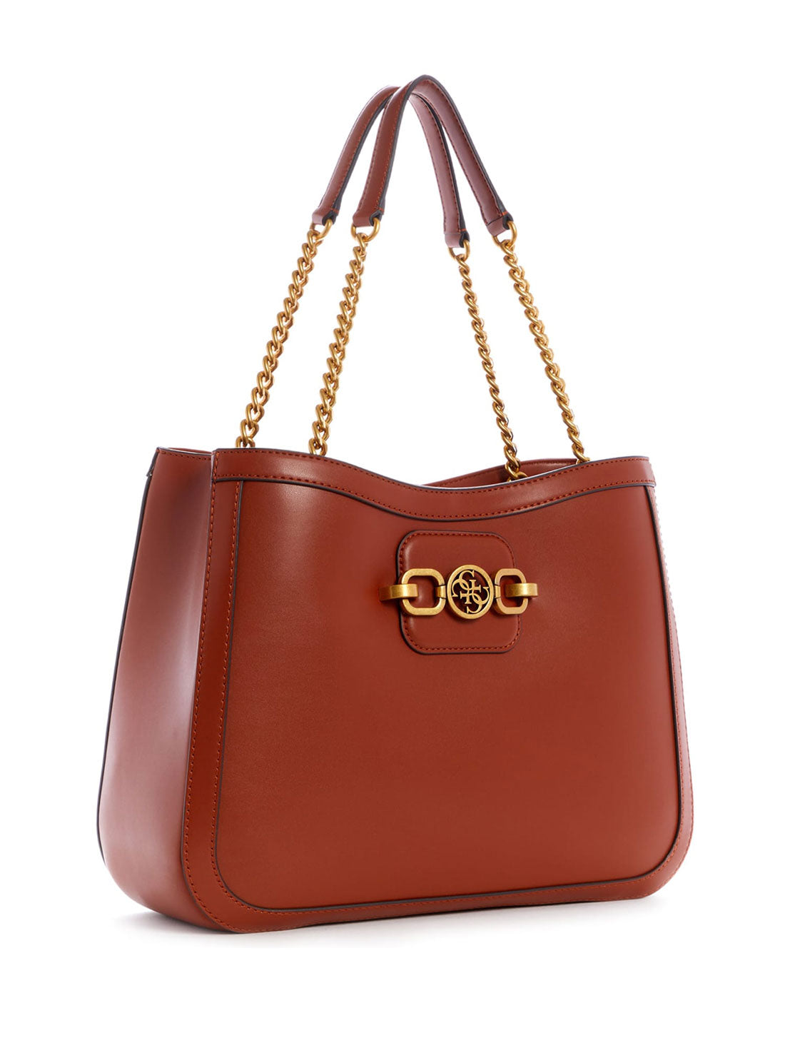 GUESS Womens  Brown Hensely Girlfriend Tote Bag  VB811323 Front Side View