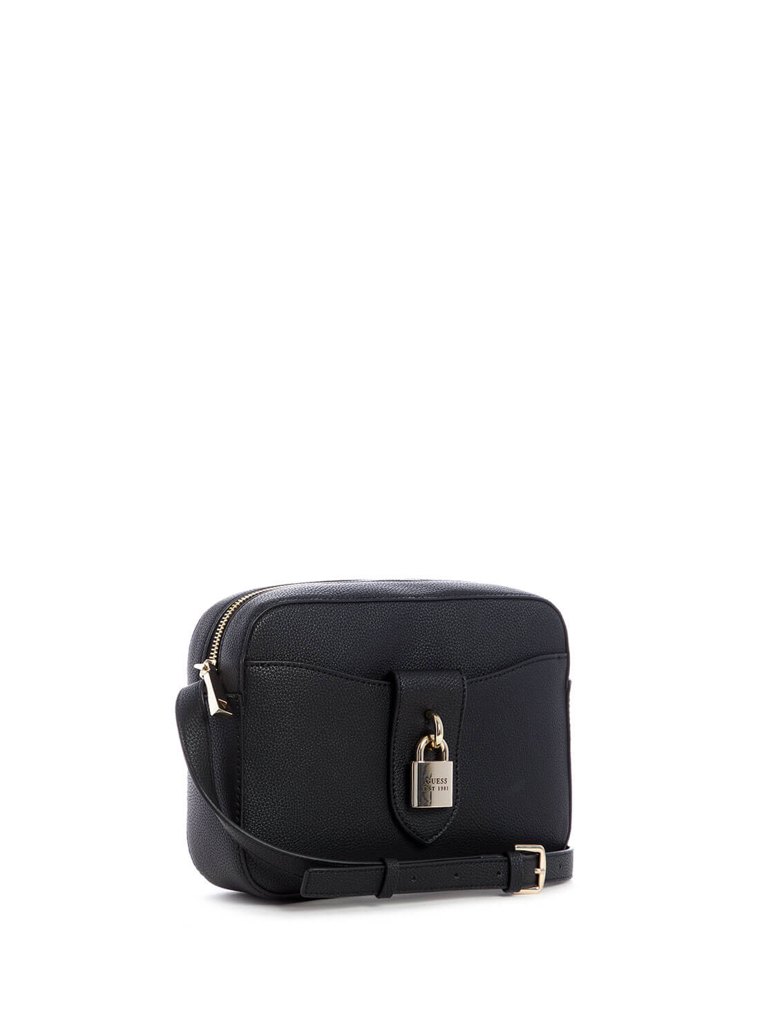 GUESS Women's Black Jardine Large Camera Bag VG838614 Side View