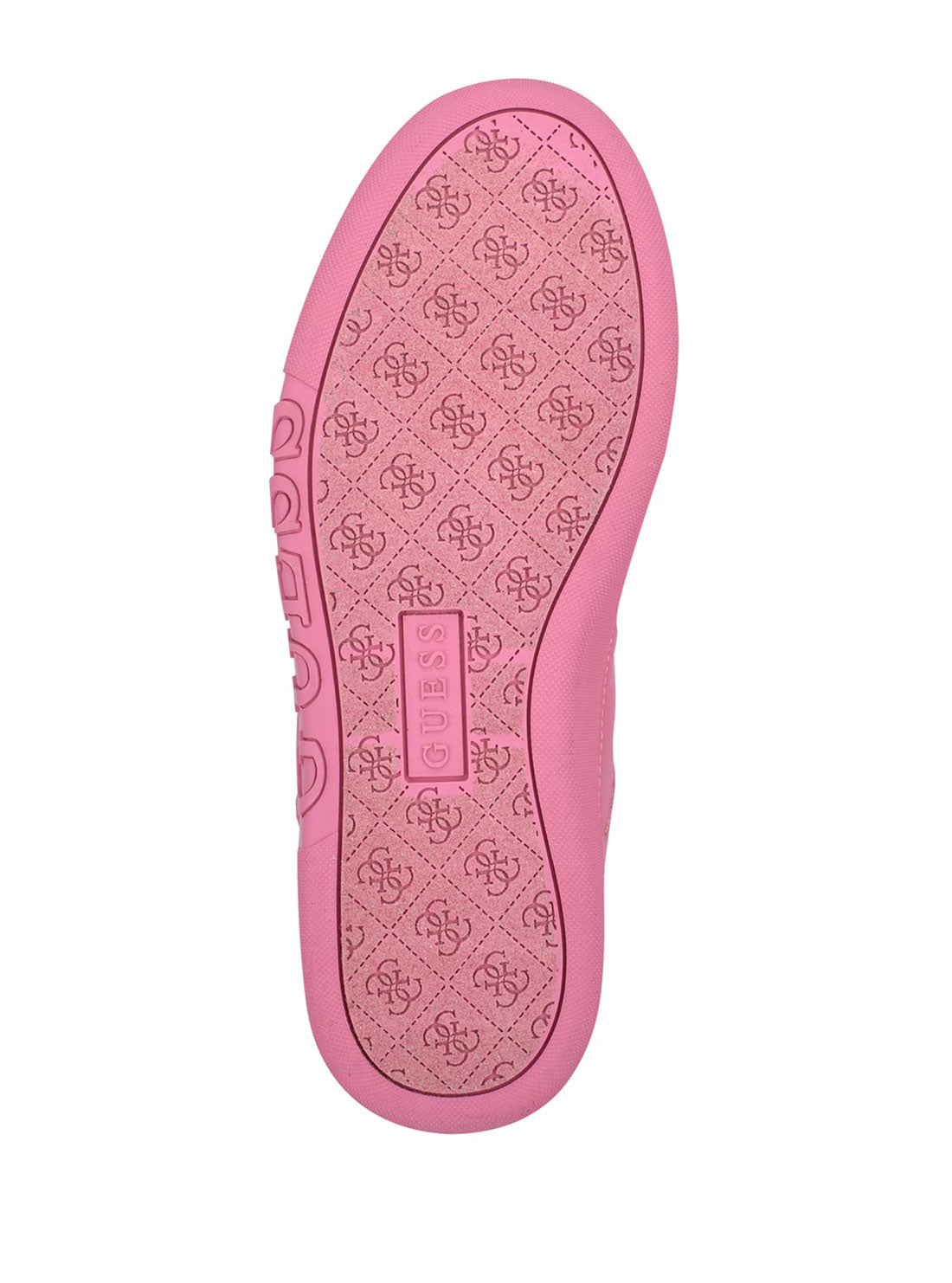 GUESS Womens  Pink Julien Embossed Low-Top Sneakers JULIEN2-A Bottom View