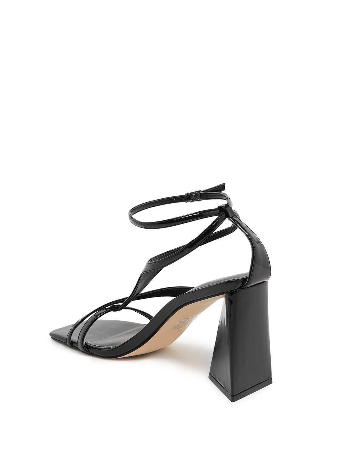 guess Kanai Block Black Womens High Heels back  view