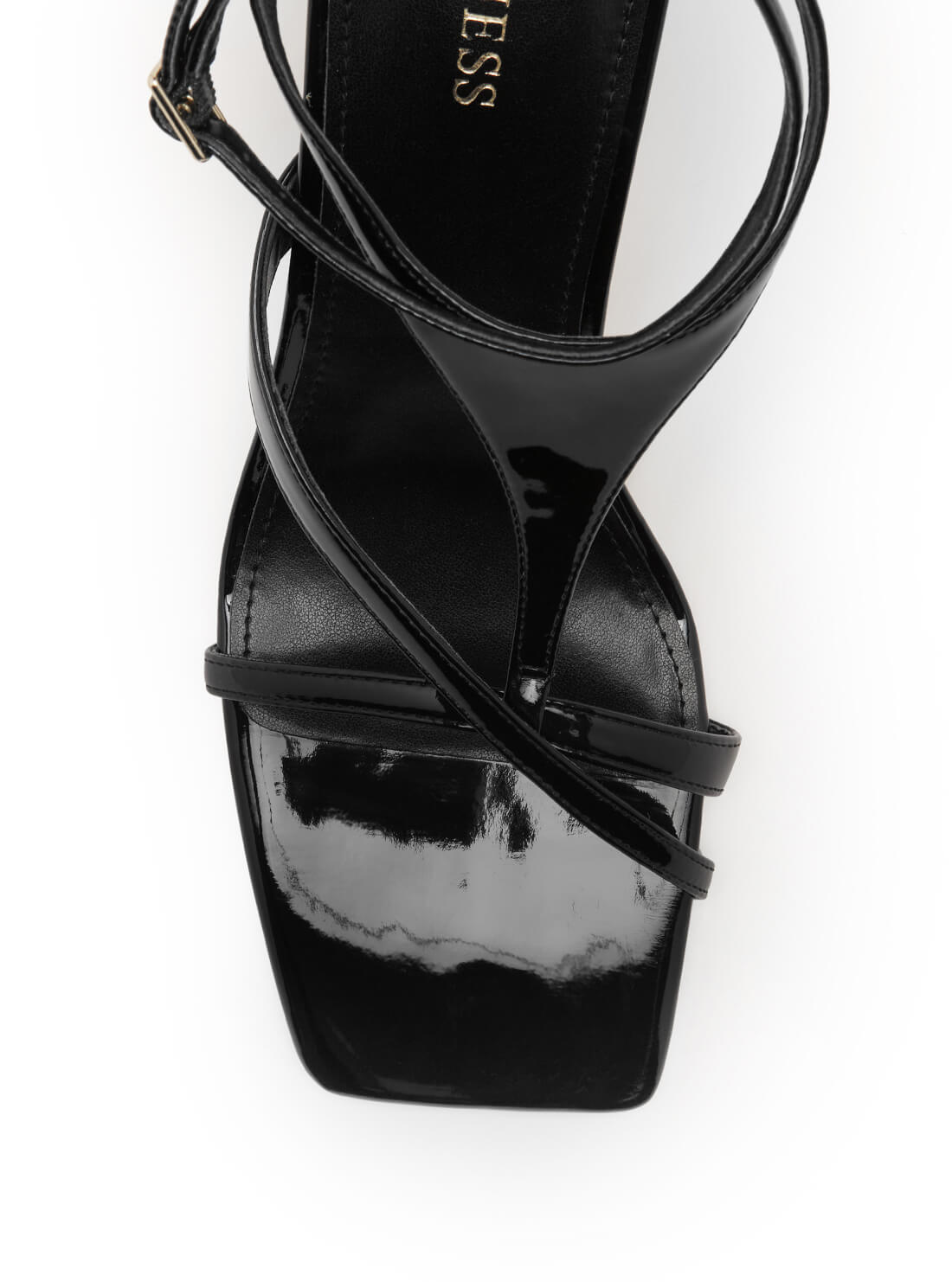 guess Kanai Block Black Womens High Heels front  view
