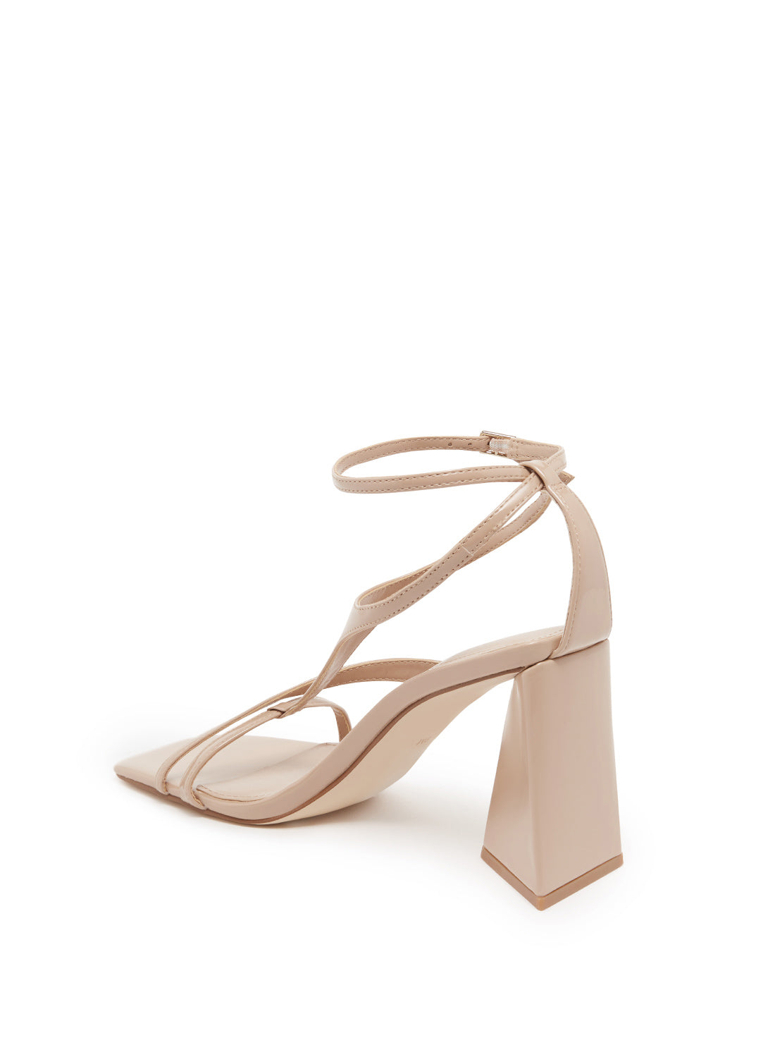 guess Kanai Block Light Natural Womens High Heels view back view