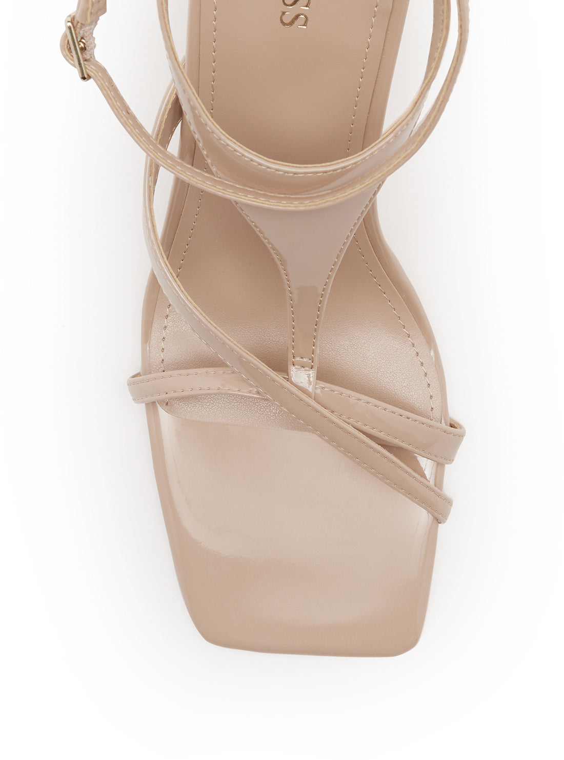 guess Kanai Block Light Natural Womens High Heels view front view