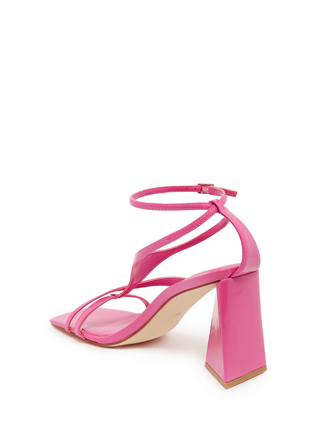 guess Kanai Block Pink Womens High Heels back  view