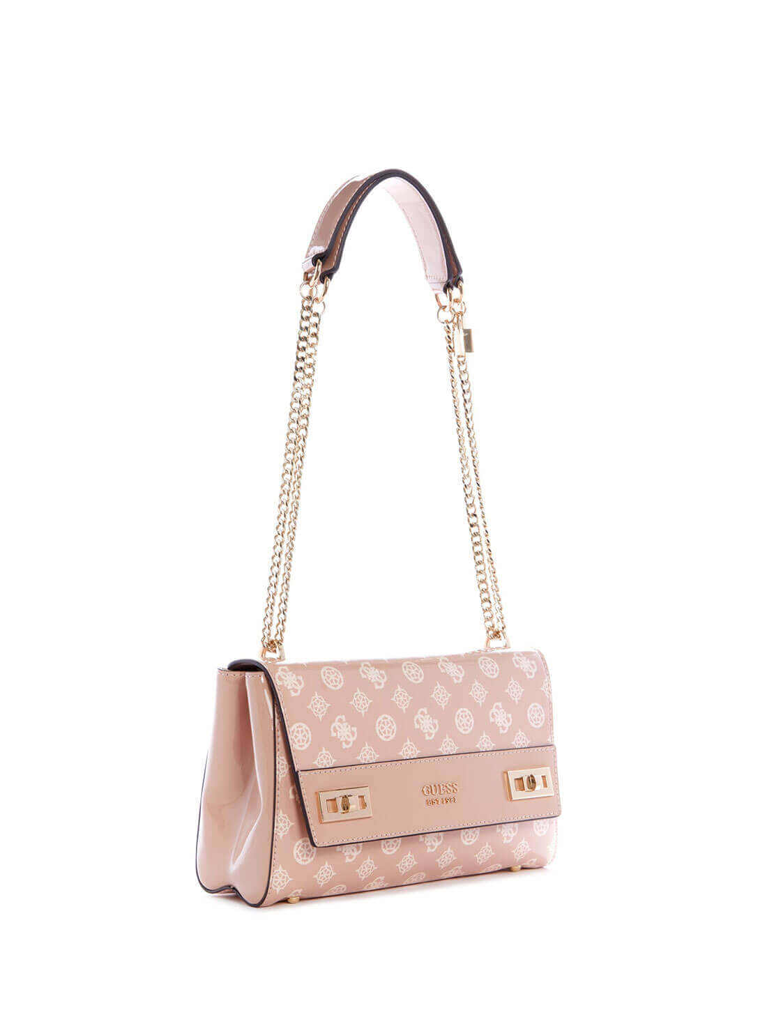 GUESS Womens  Pink Katey Quattro G Shoulder Bag Satchel PG787019 Front Side View