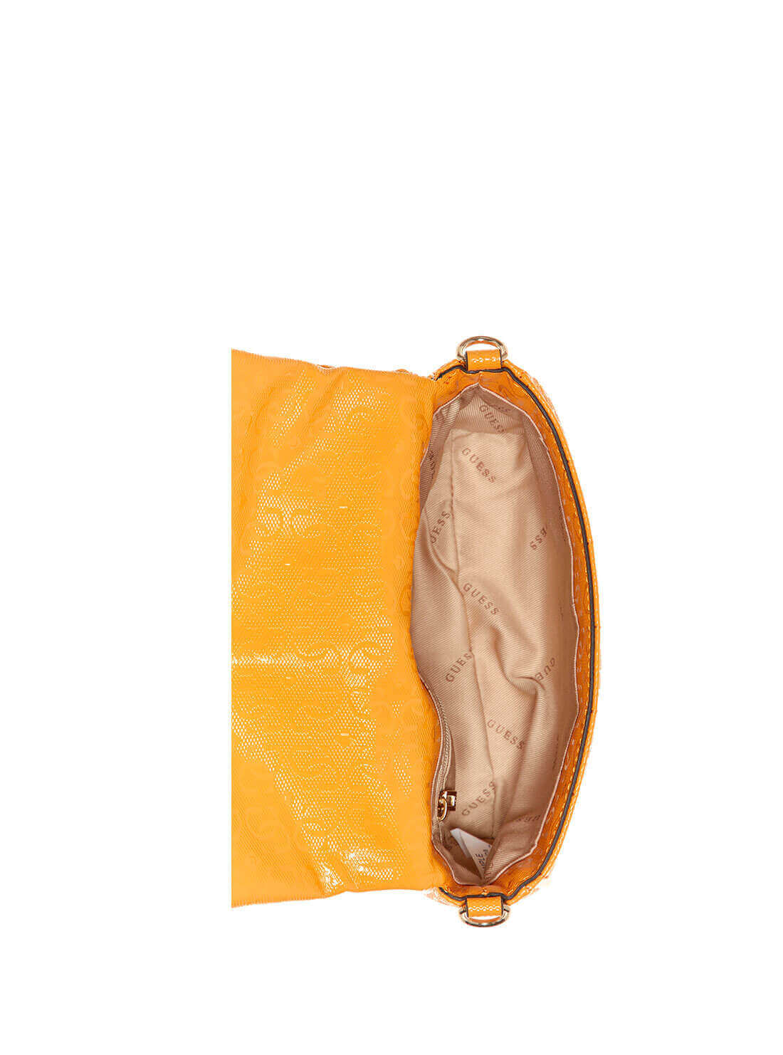 GUESS Womens Orange Kobo Mini Crossbody Bag GG841178 Inside View