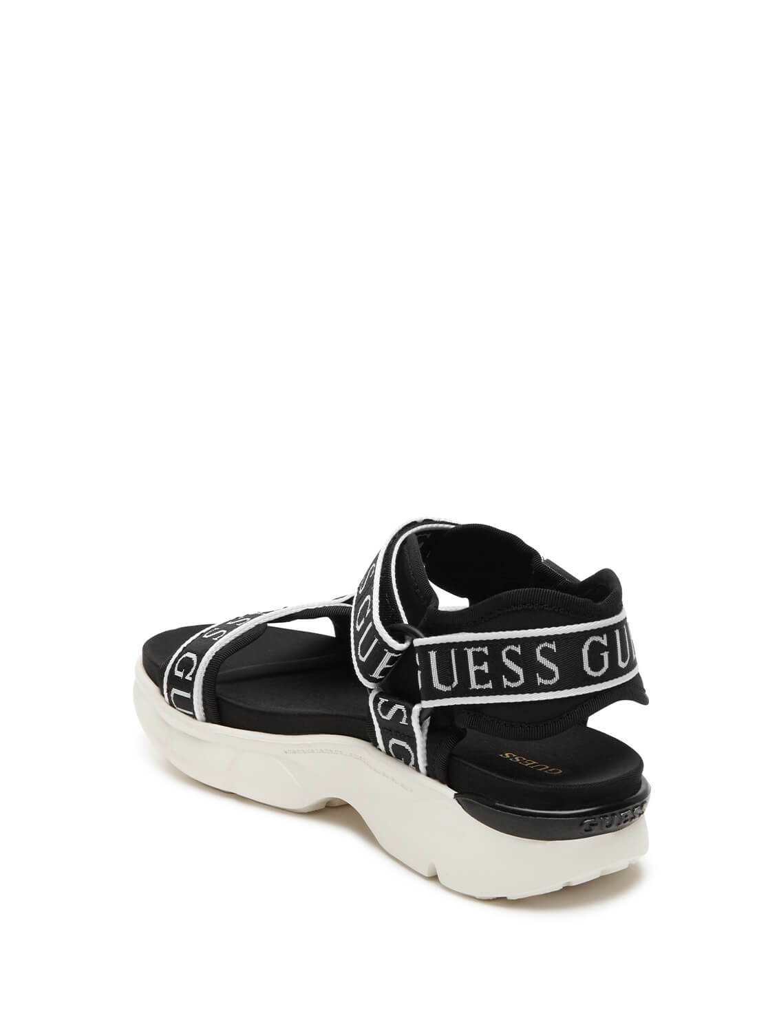 GUESS Womens Black Leonna Sandals LEONNA-A Back View