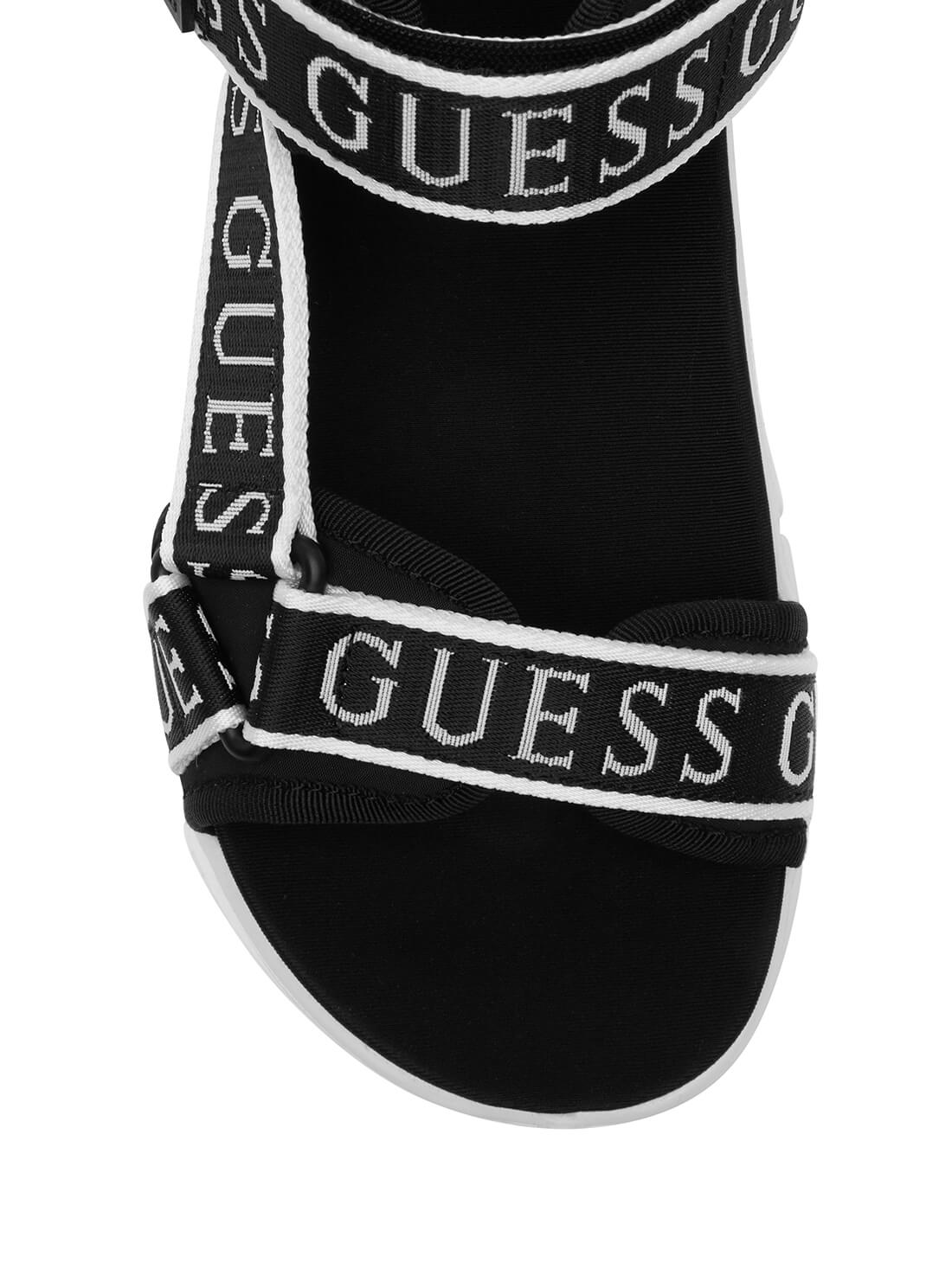 GUESS Womens Black Leonna Sandals LEONNA-A Top View