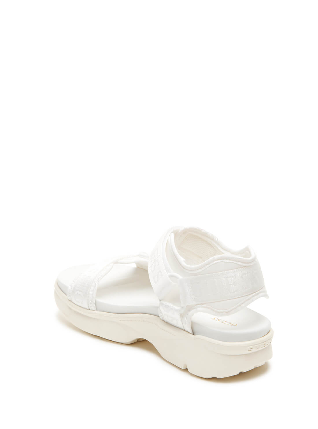 GUESS Womens White Leonna Sandals LEONNA-A Back View