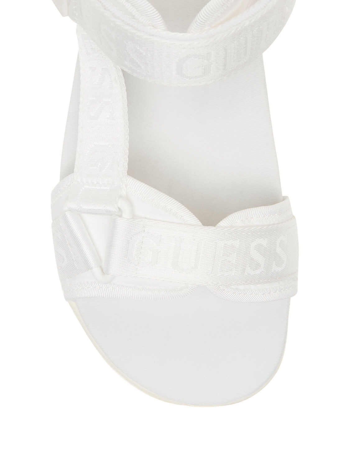 GUESS Womens White Leonna Sandals LEONNA-A Top View
