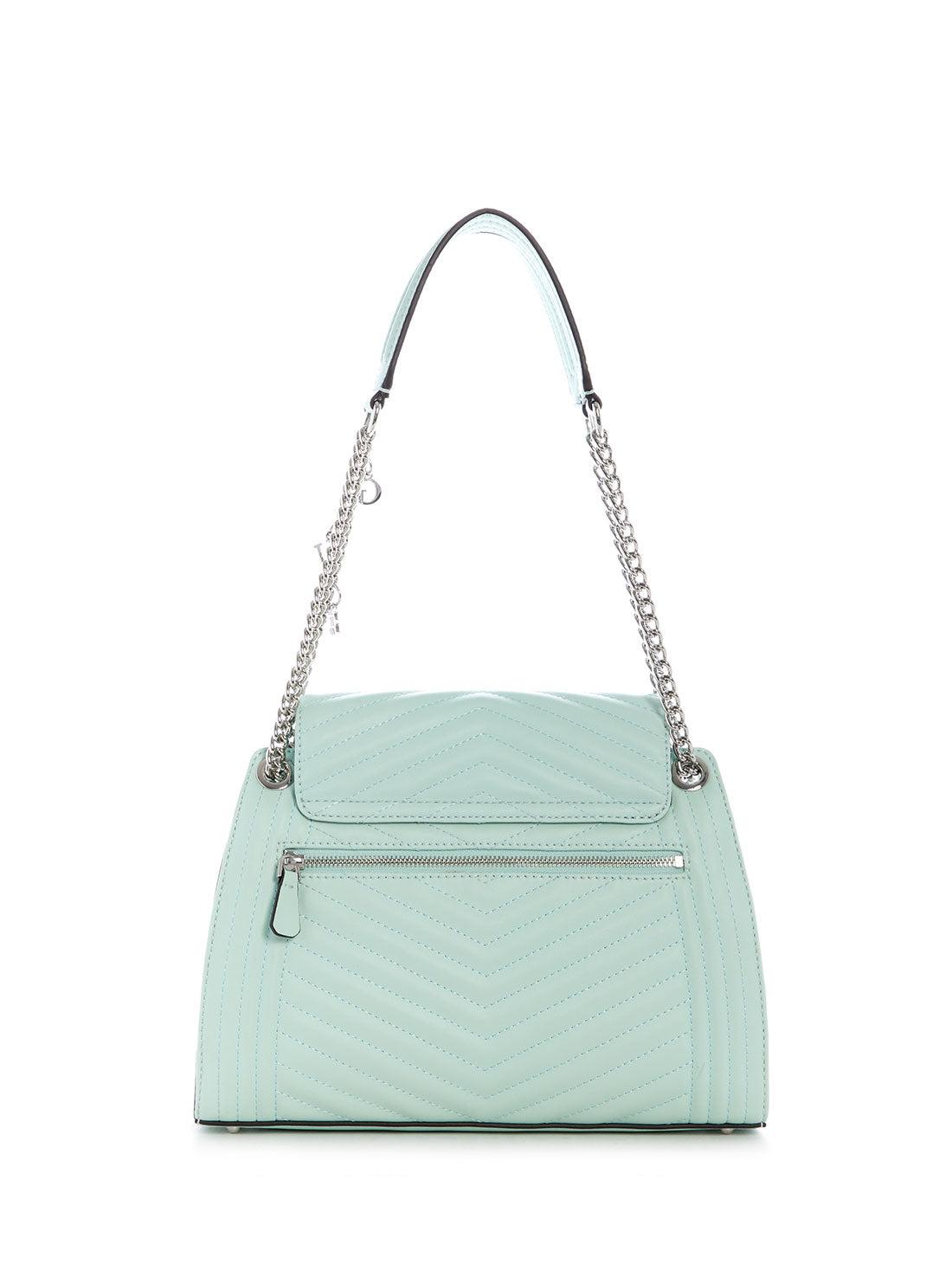 GUESS Womens Pale Aqua Lida Convertible Shoulder Satchel VY812709 Back View