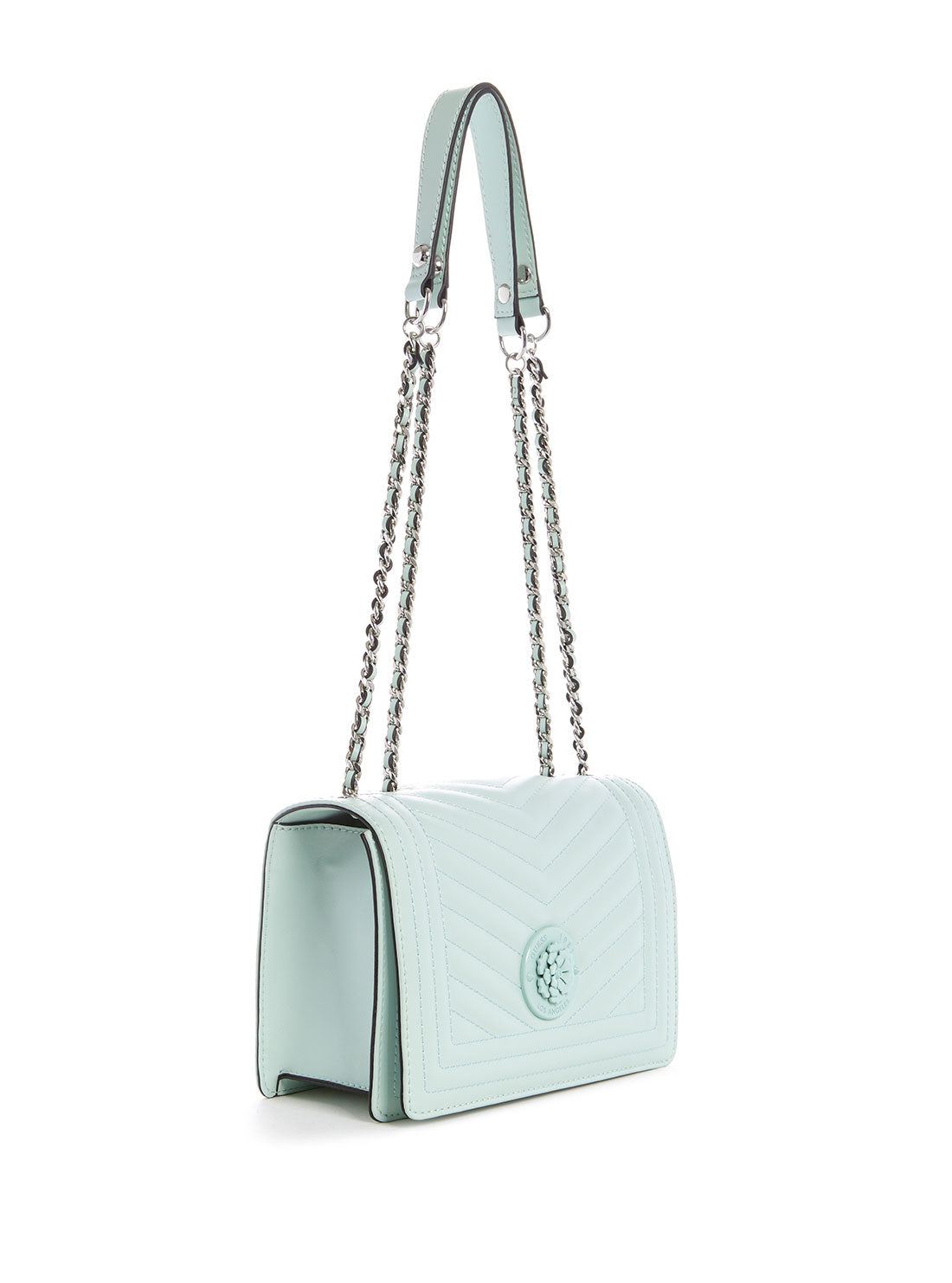 GUESS Womens Pale Aqua Lida Convertible Crossbody Bag VY812721 Side View