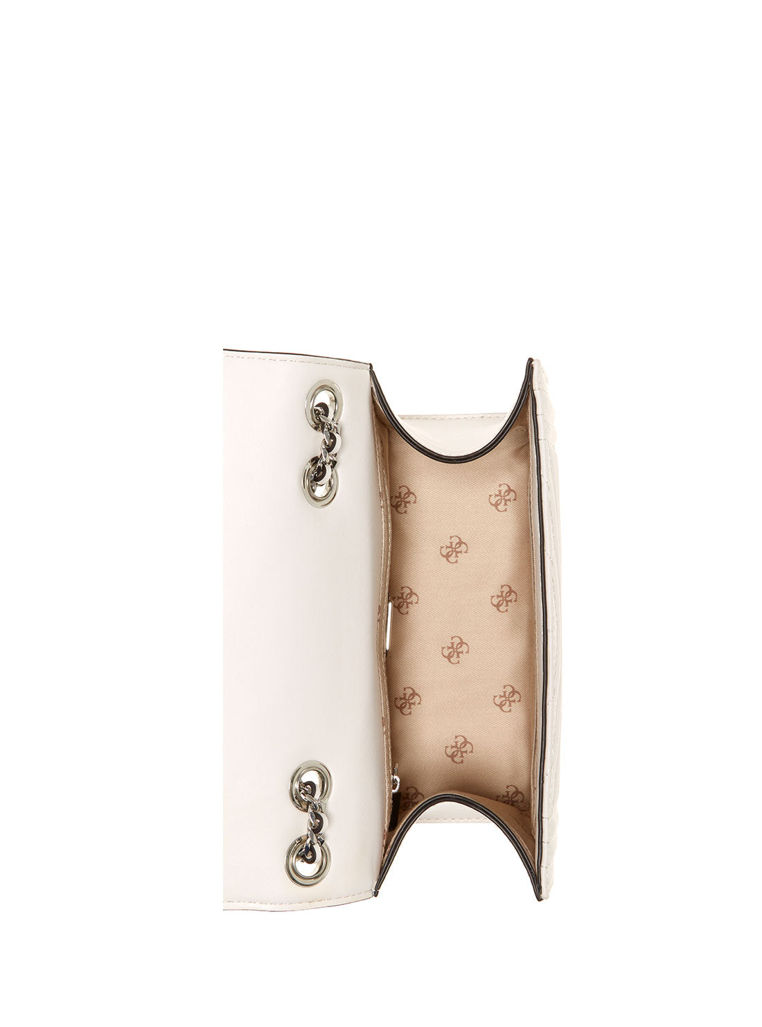 GUESS Womens White Lida Convertible Crossbody Bag VY812721 Inside View