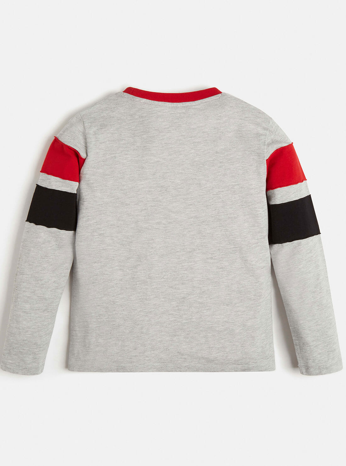 GUESS Big Boy Grey Multi Logo Long Sleeve T-Shirt (7-16) L1YI23K8HM0 Back View