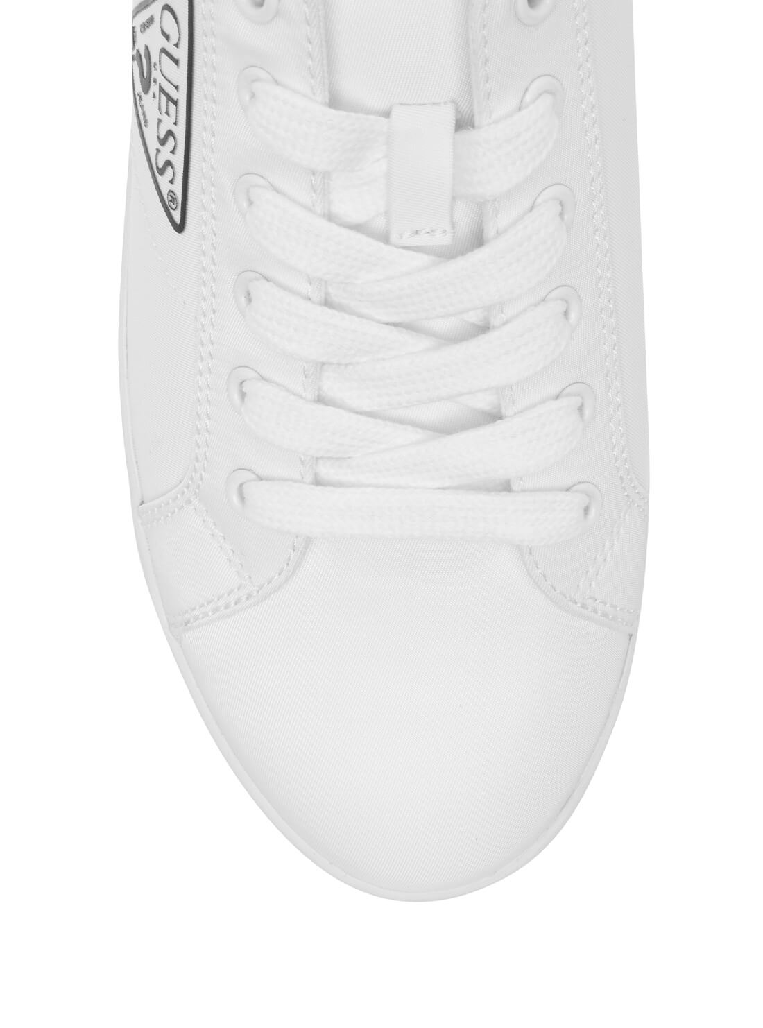 GUESS Womens  White Logo Platform Biny Sneakers BINY-A  Top View