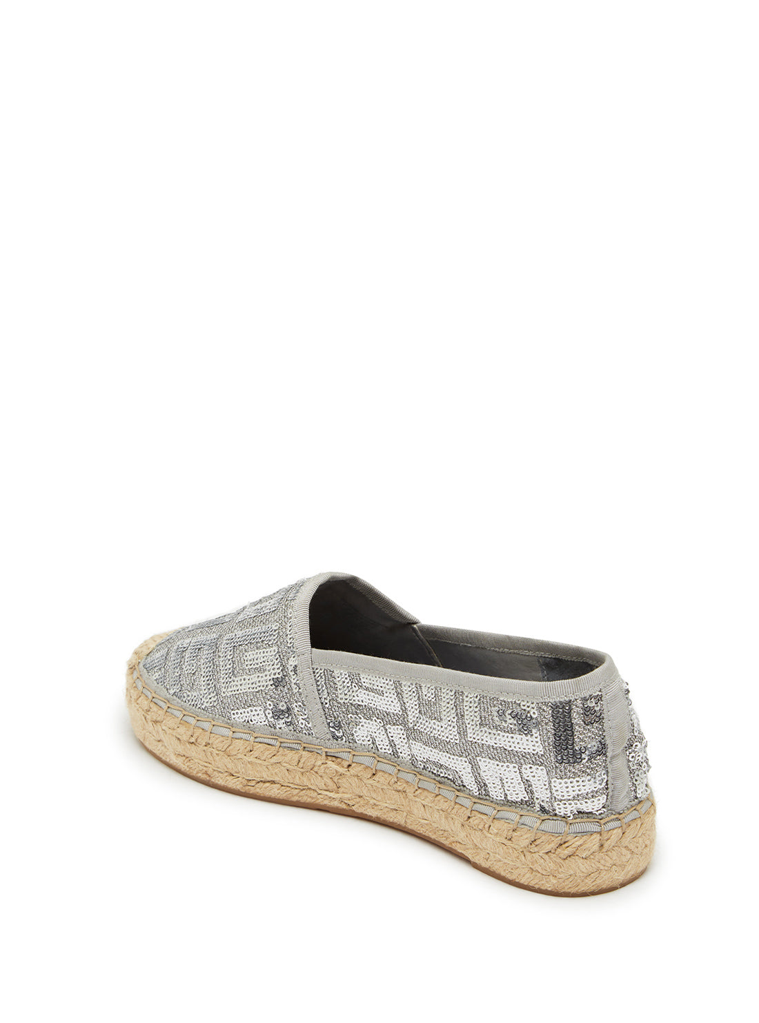 GUESS Womens  Silver Logo Jessea Espadrilles JESSEA3 Back View
