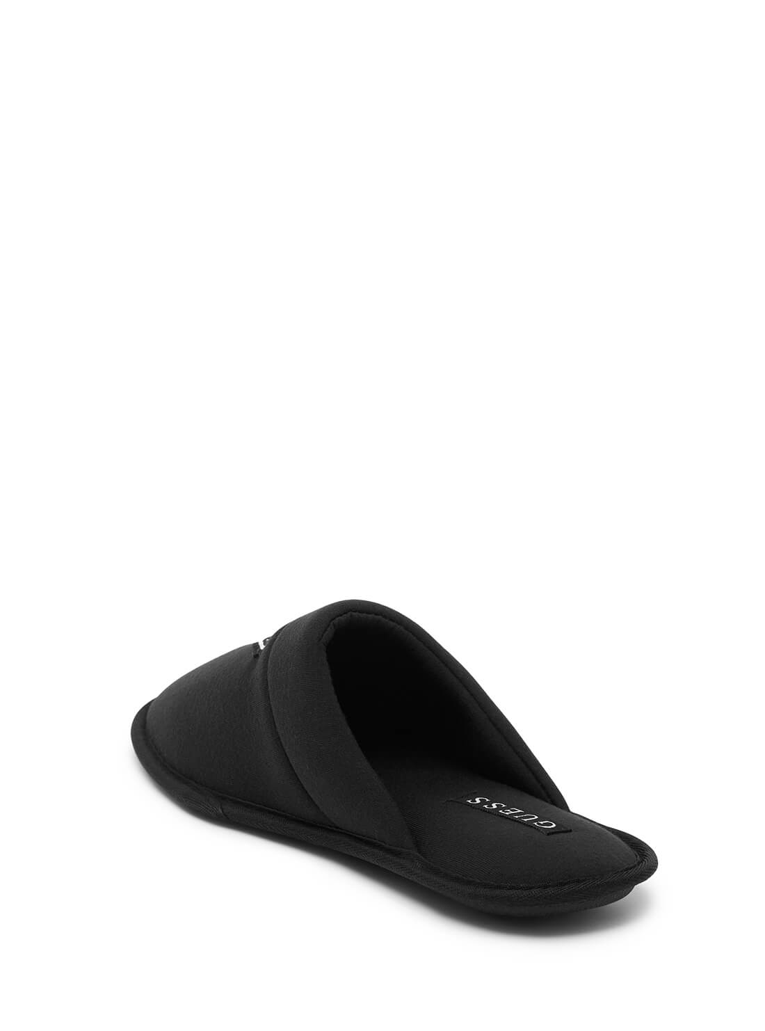 GUESS Mens Black Logo Xentro Slippers XENTRO Back View