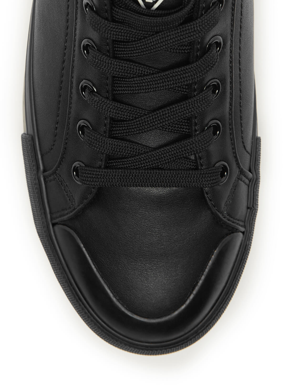 GUESS Mens Black Low-Top Paxi Sneakers PAXI-A Top View