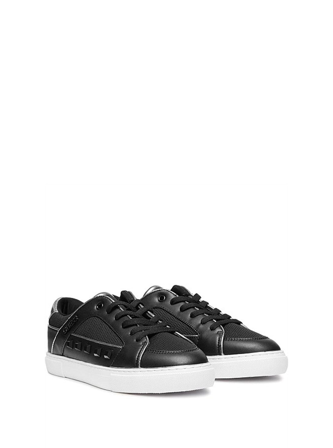 GUESS Womens Black Low-Top Stud Gallina Sneakers GALLINA-A Front Side View