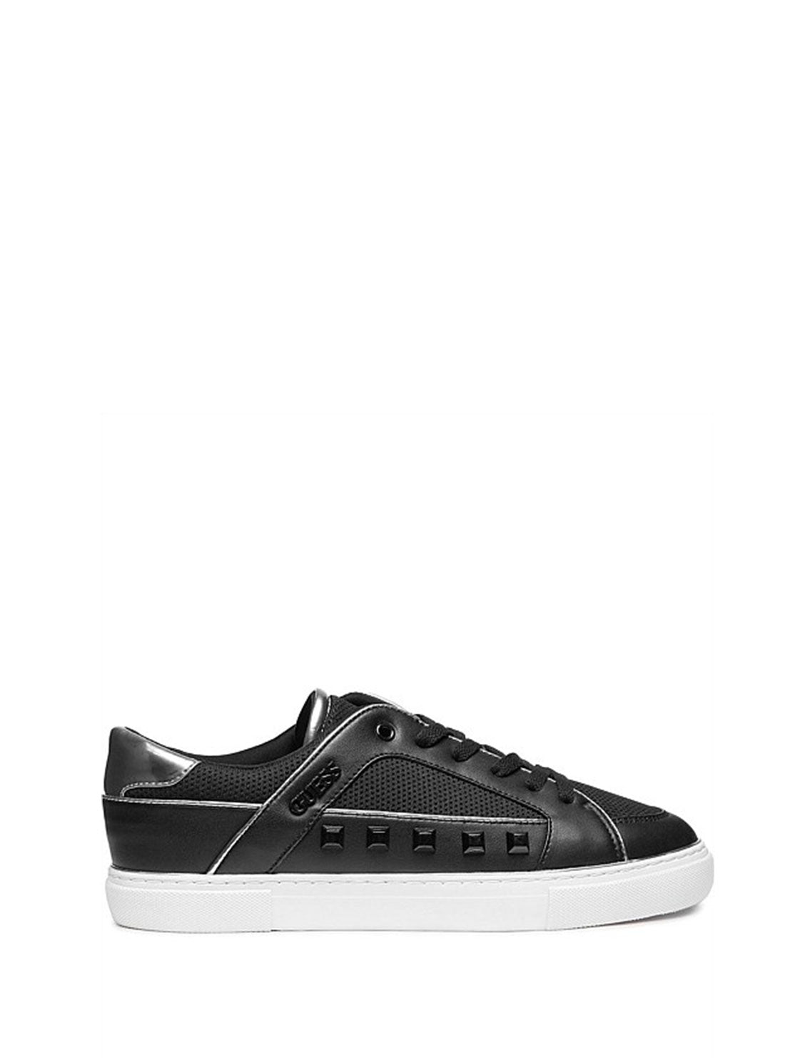 GUESS Womens Black Low-Top Stud Gallina Sneakers GALLINA-A Side View