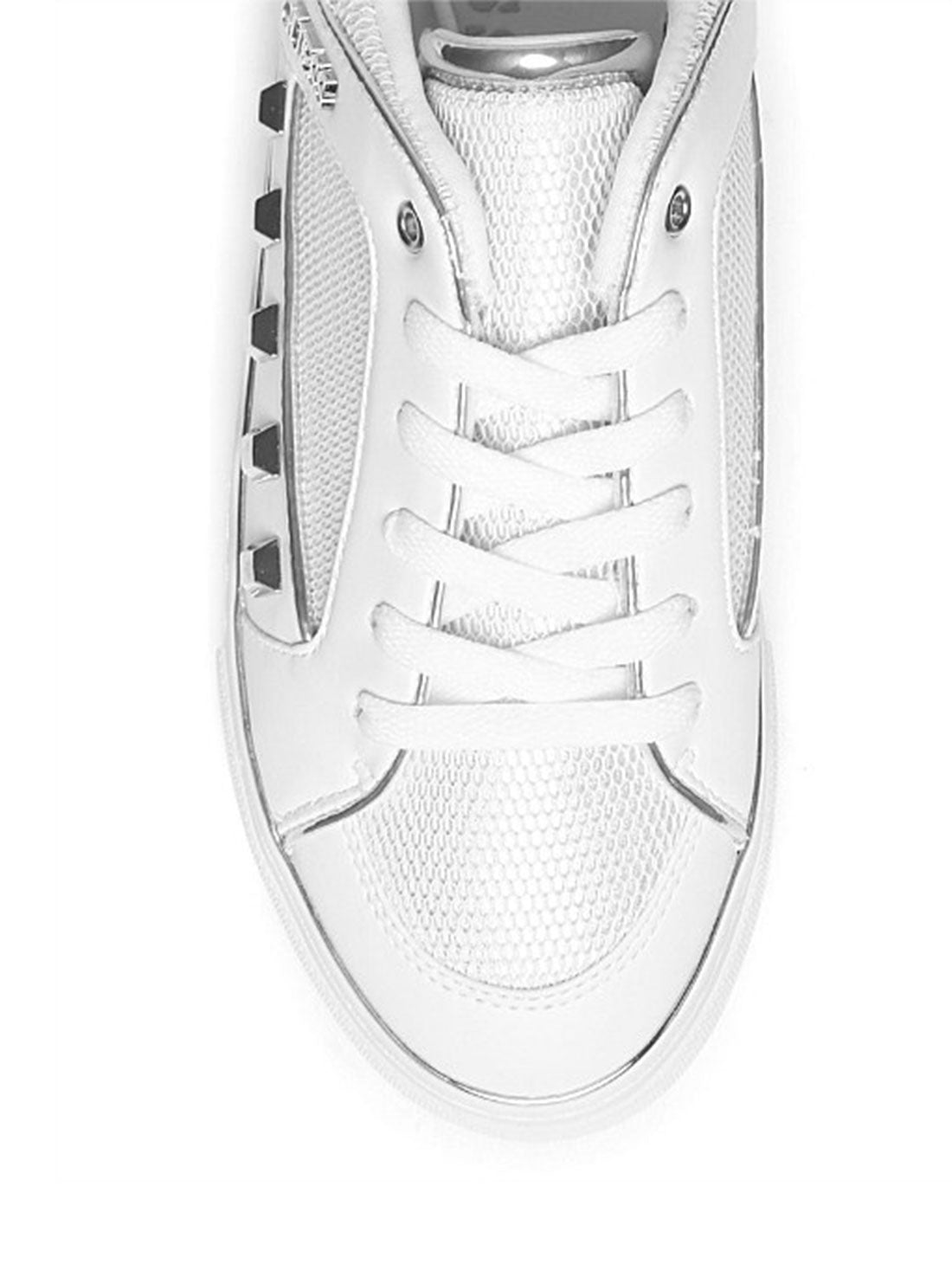 GUESS Womens White Multi Low-Top Stud Gallina Sneakers GALLINA-A Top View